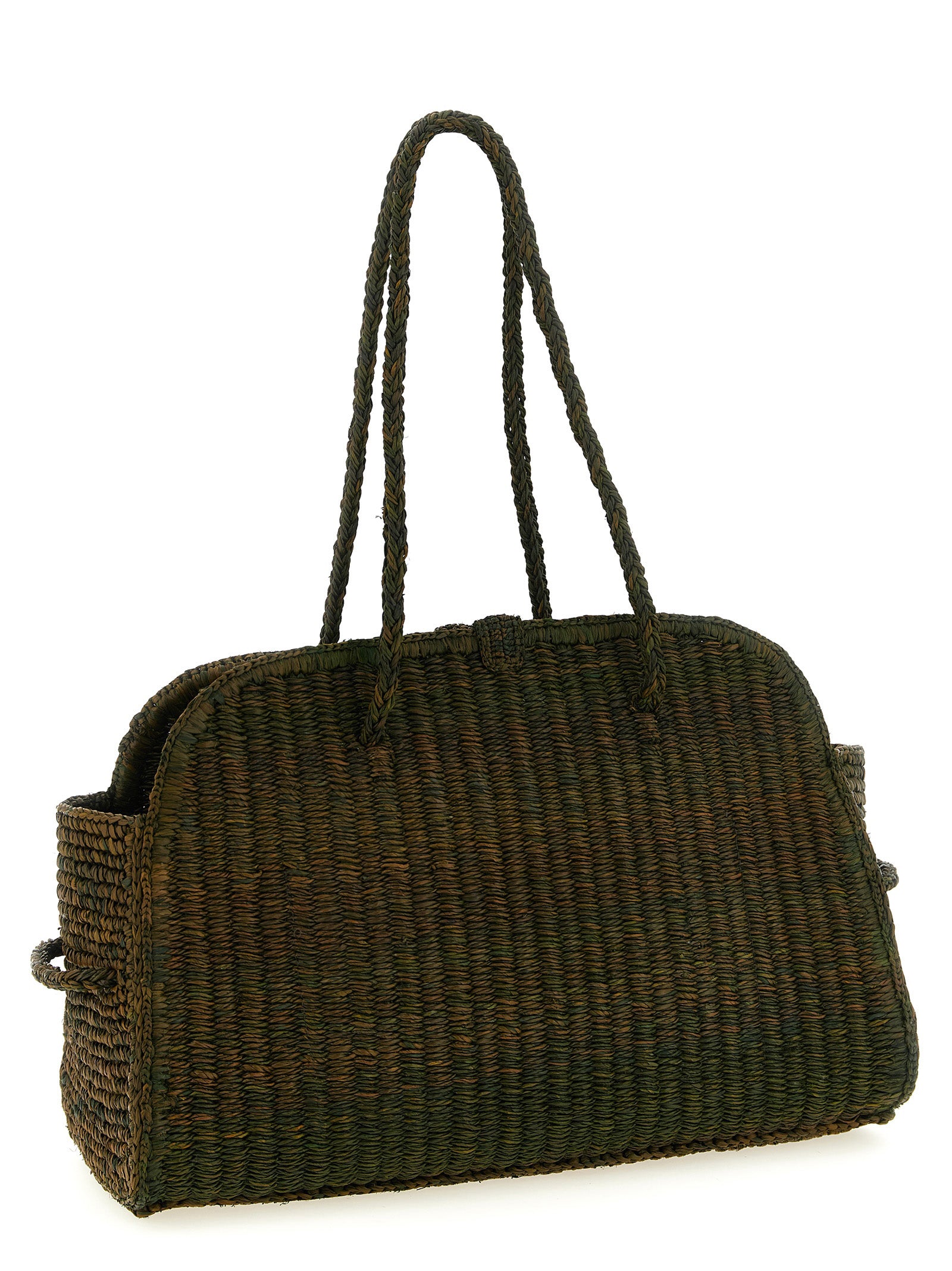 Jacquemus Zweifarbige Raffia-Tragetasche