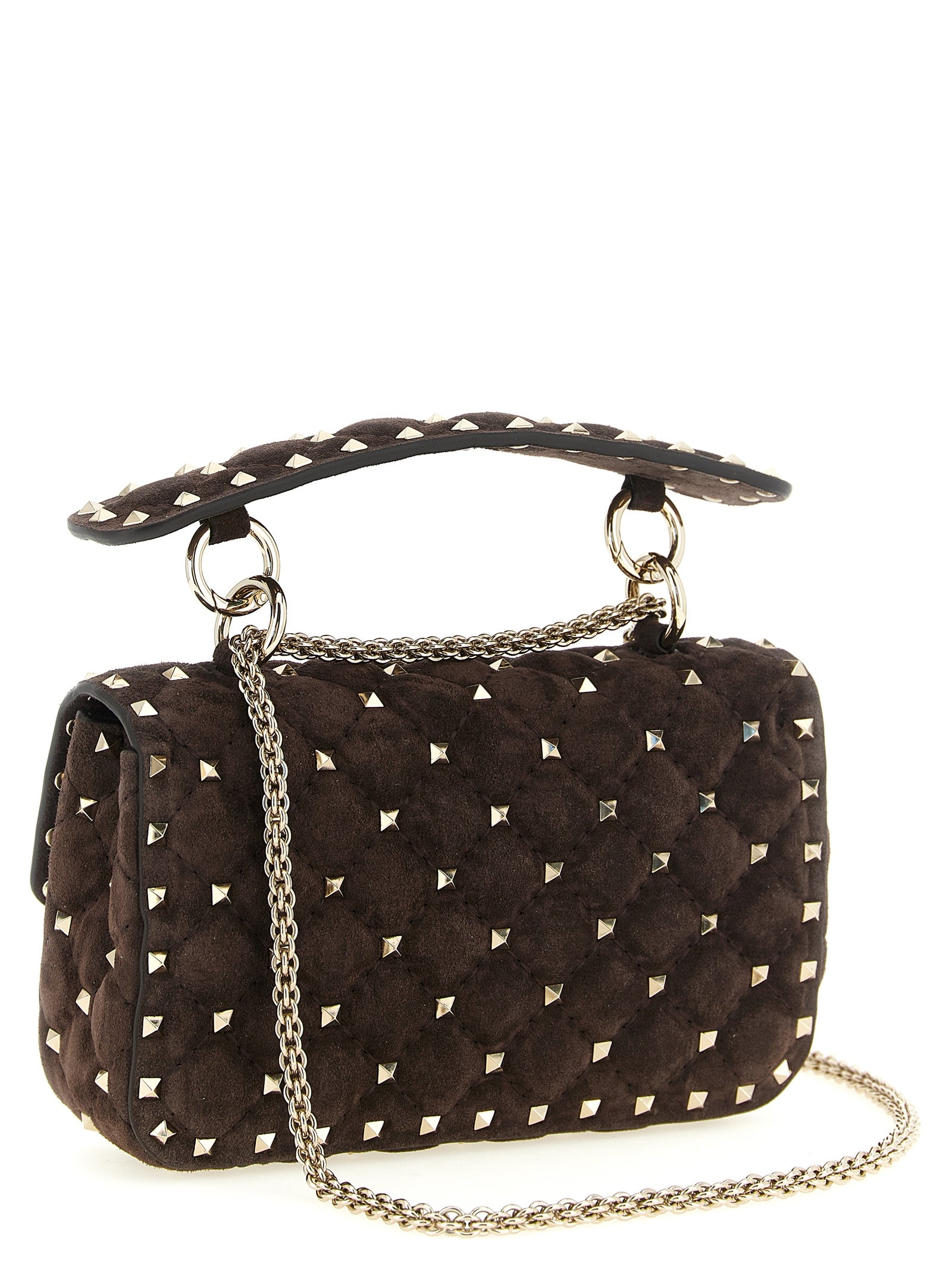 Valentino Garavani Braunes Kalbsleder Damen Crossbody Tasche