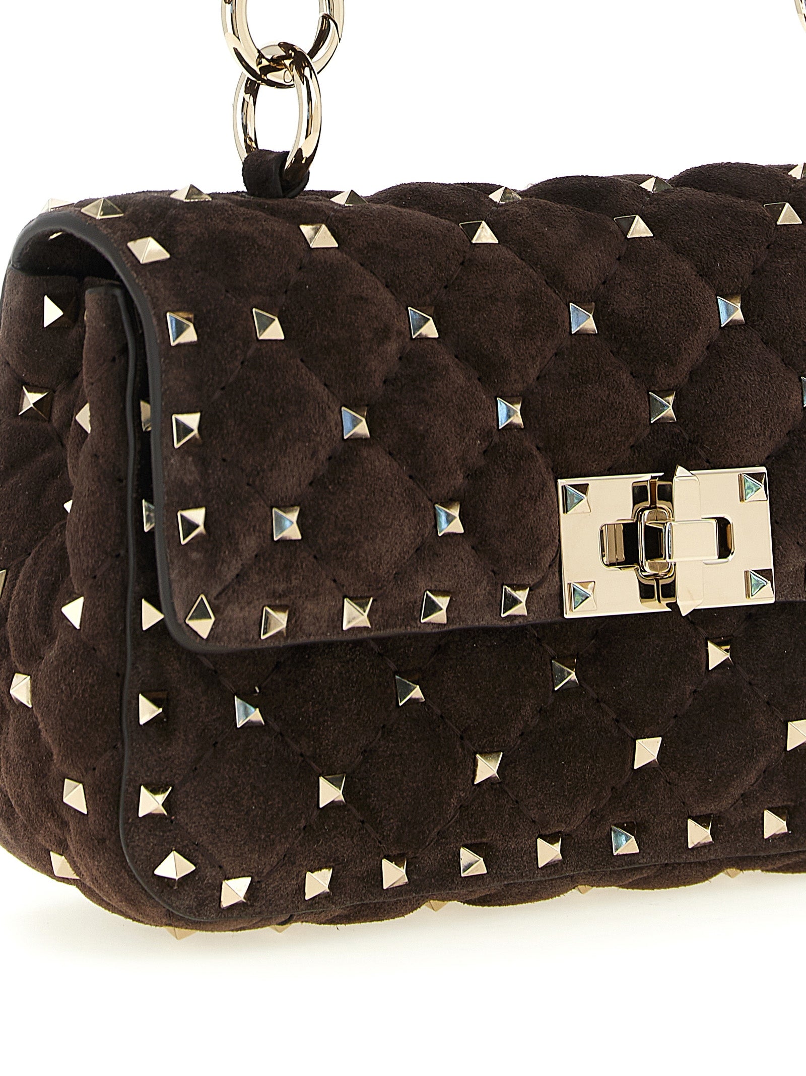 Valentino Garavani Braunes Kalbsleder Damen Crossbody Tasche