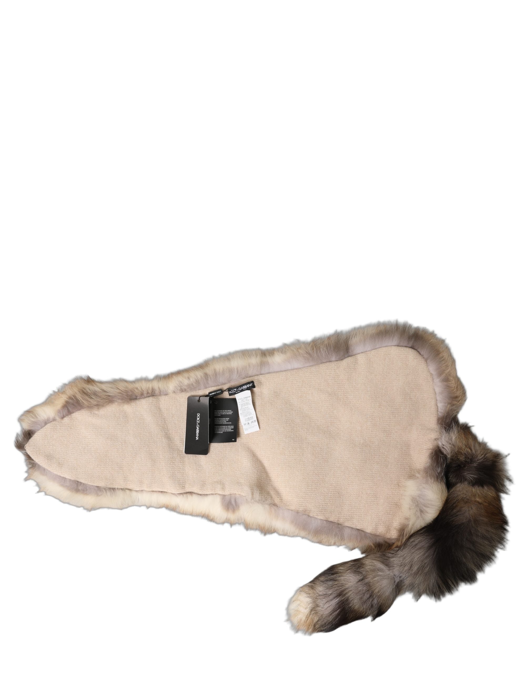 Dolce & Gabbana Brauner Frostfuchs Pelz Halswärmer Winterschal