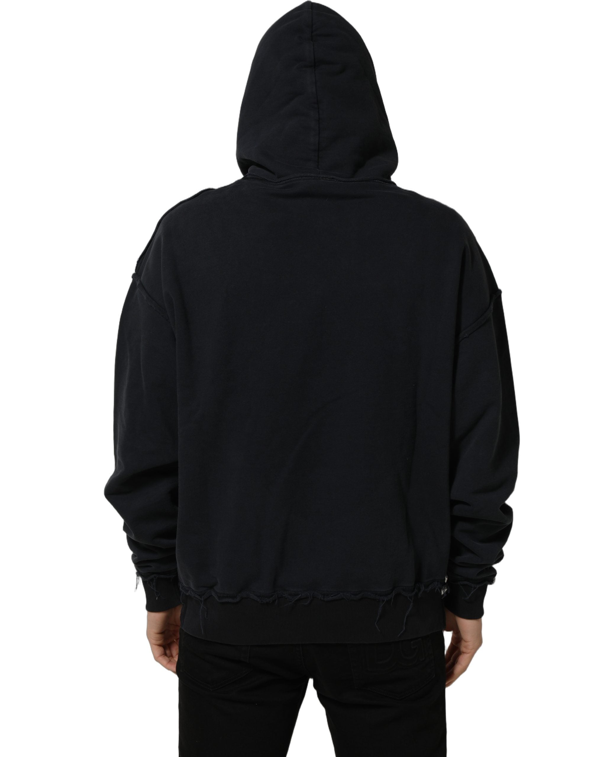Dolce & Gabbana Kapuzenpullover mit schwarzem Anker-Print