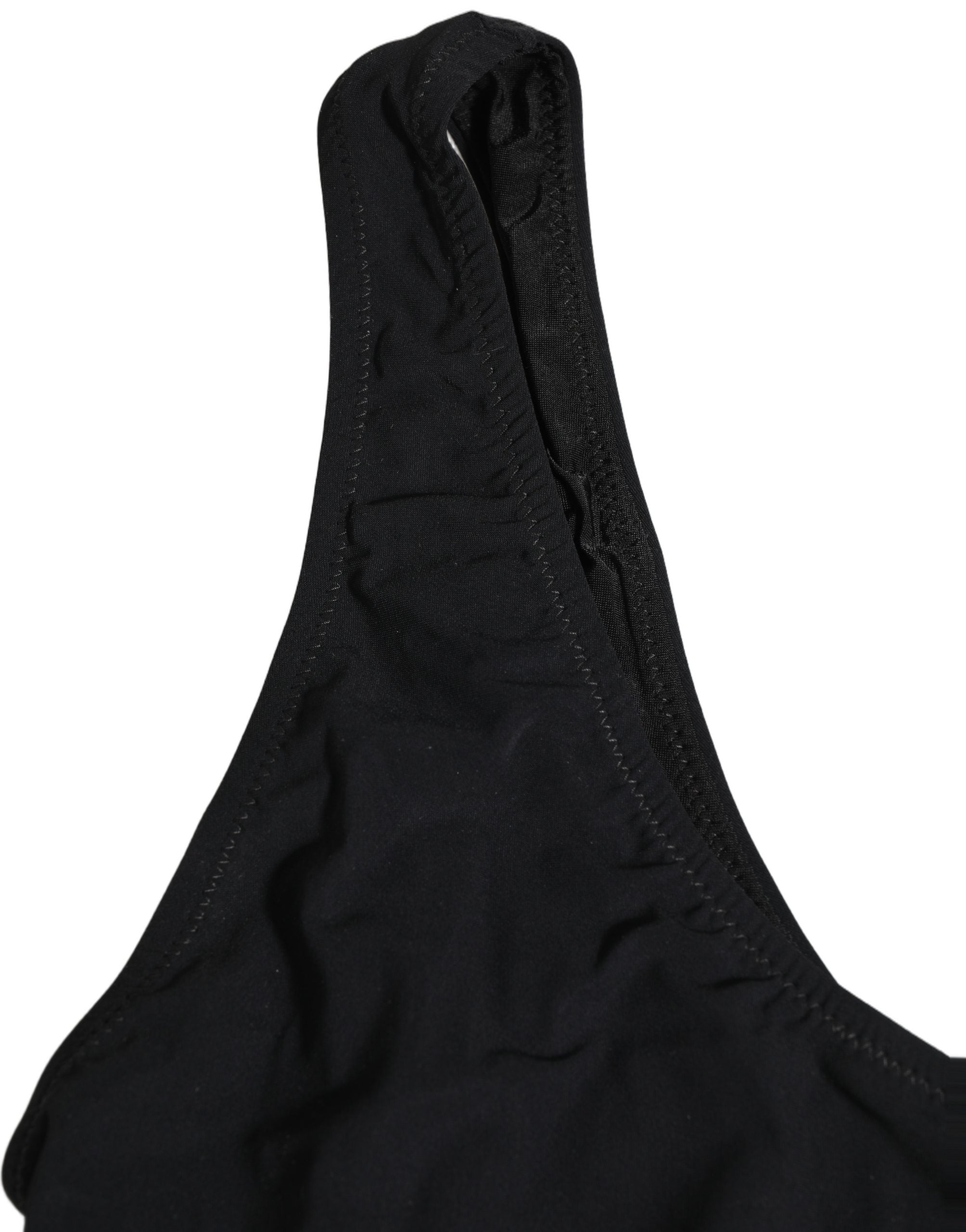 Dolce & Gabbana Schwarzer Badeanzug mit Cut-Out und Logo