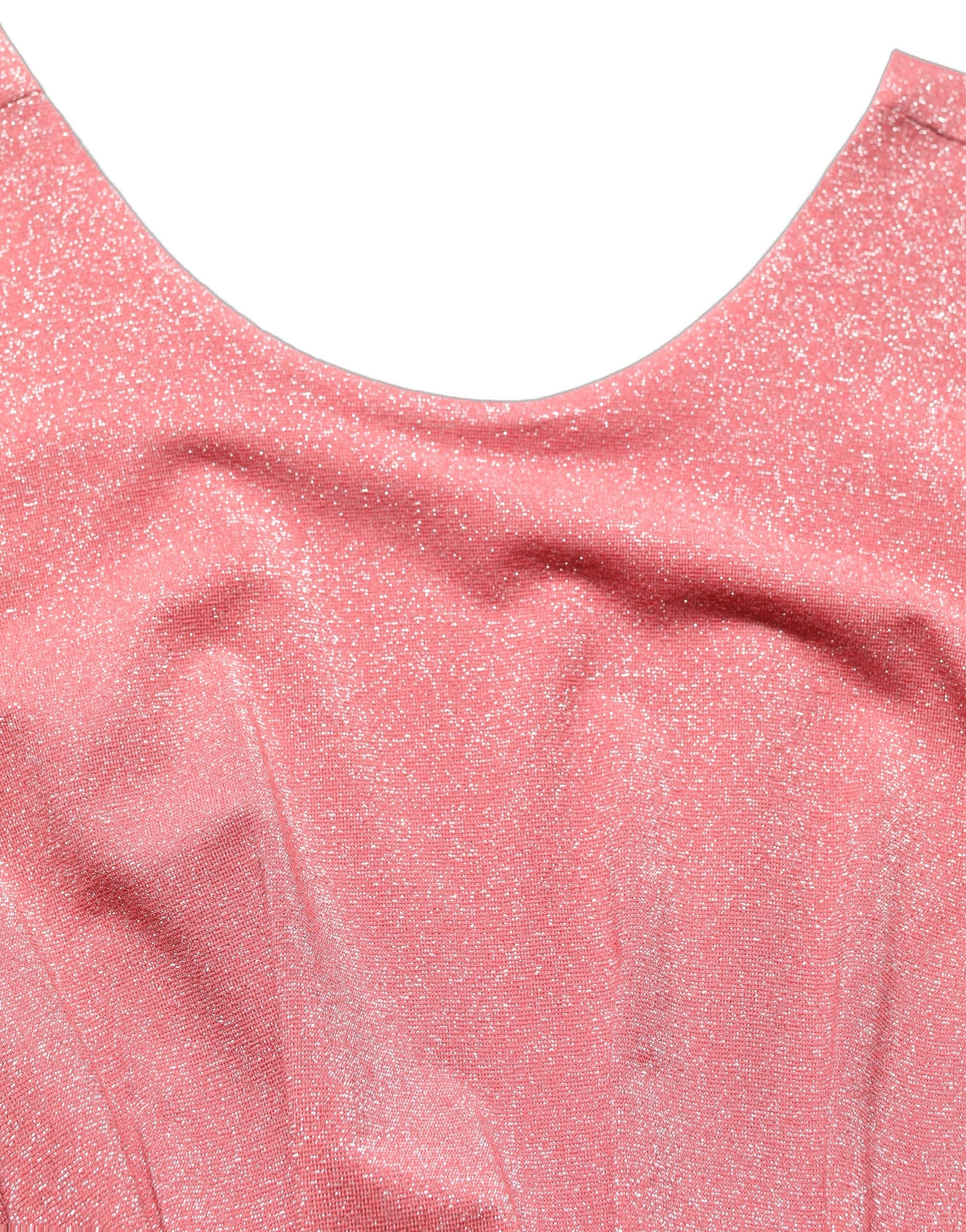 Dolce & Gabbana Maxikleid in Korallenrosa mit Falten und ohne Ärmel