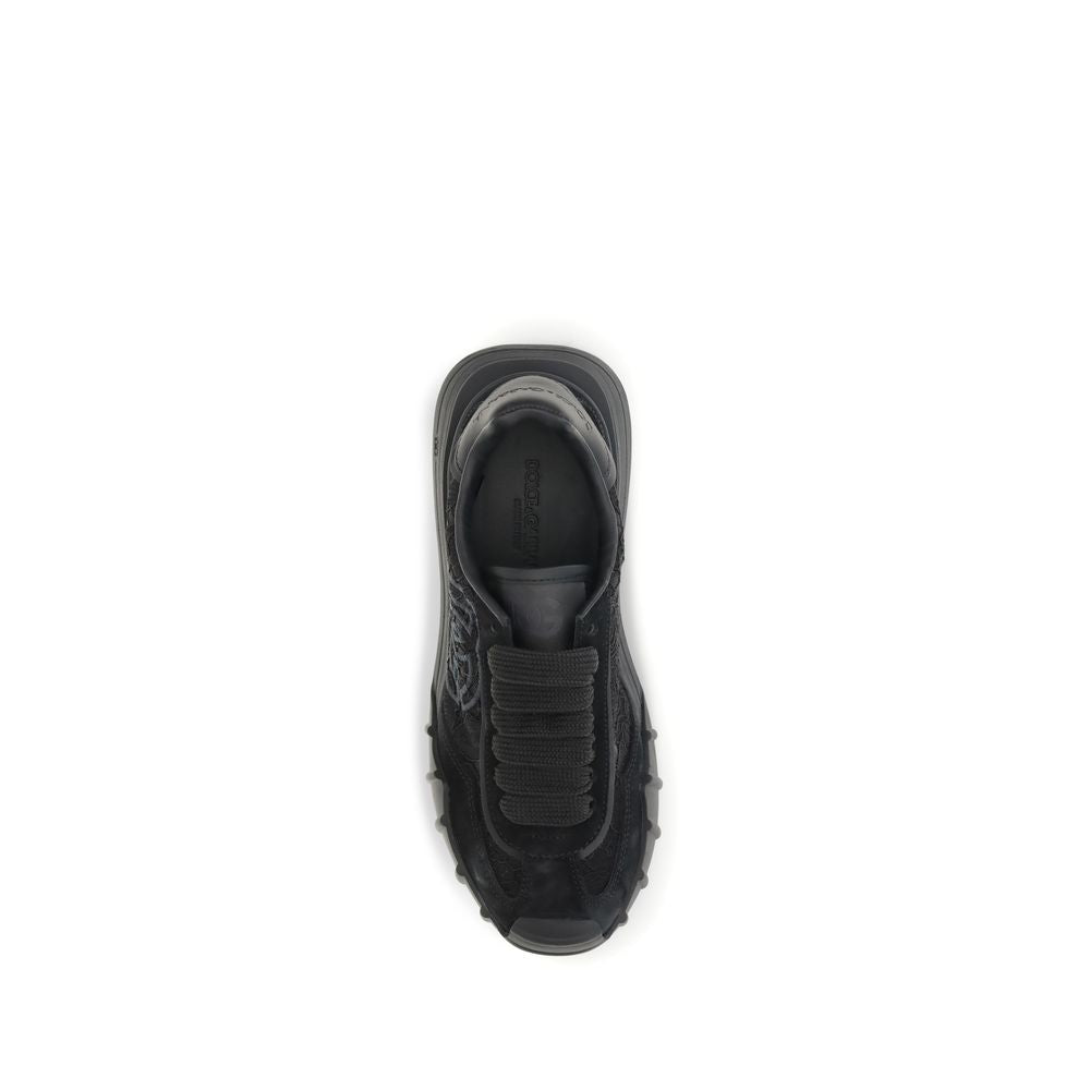 Dolce & Gabbana Schwarze Bos Taurus Kalbsleder Chunky Sneaker