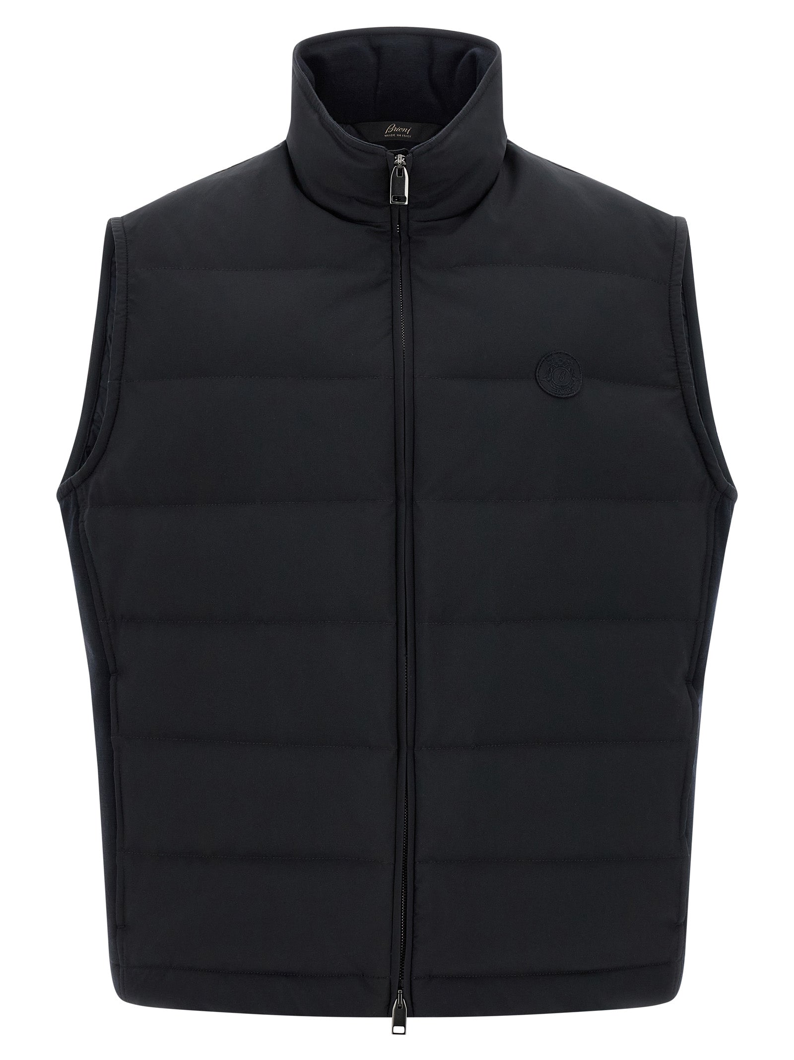 Brioni Ärmellose blaue Jacke aus Polyester