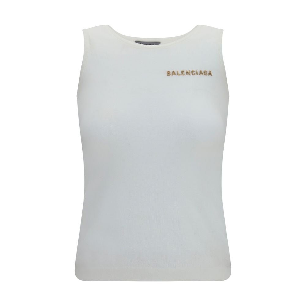 Balenciaga Weiße Baumwoll-Tanktops