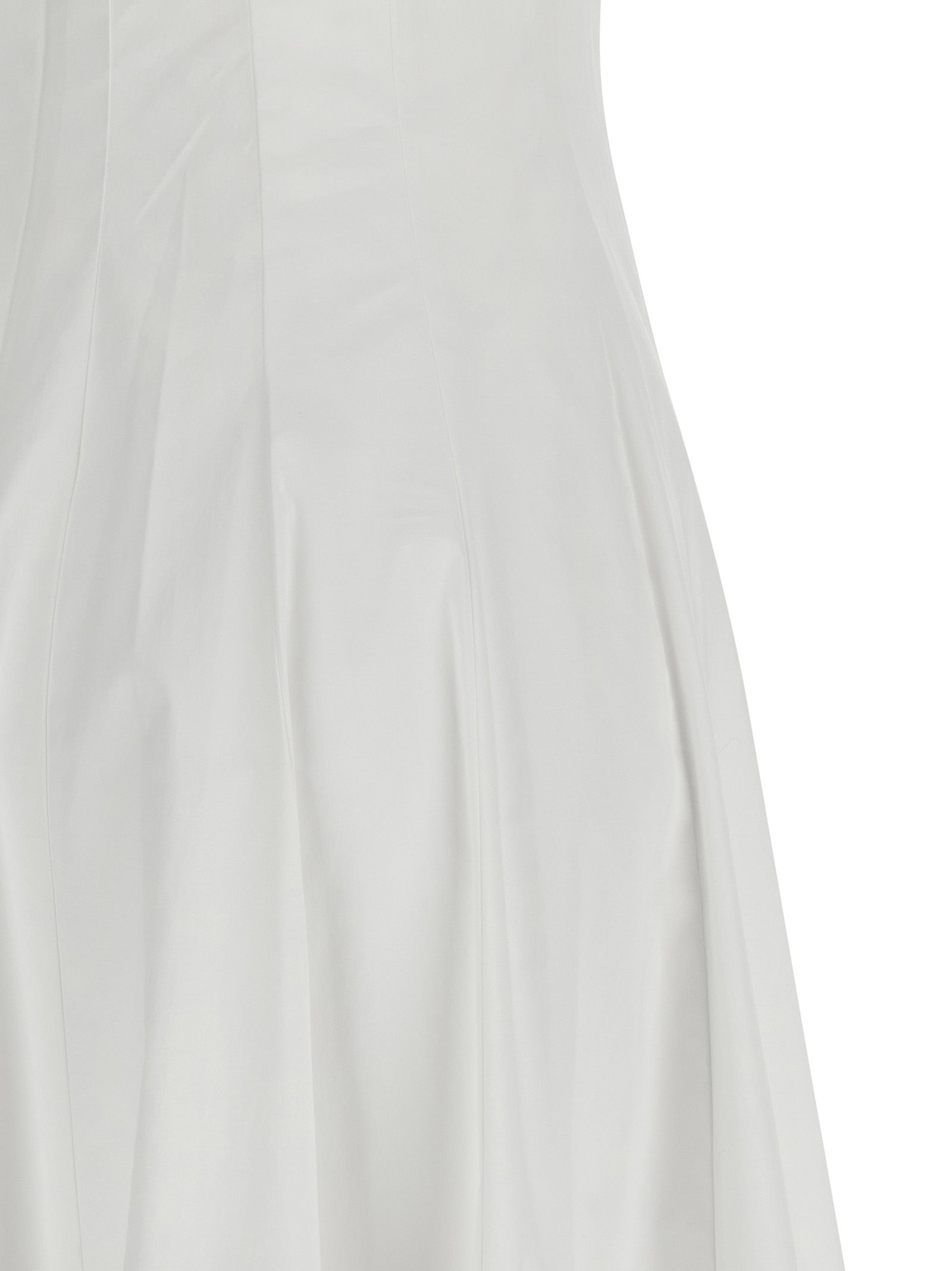 Staud Weißes Baumwoll-Midikleid
