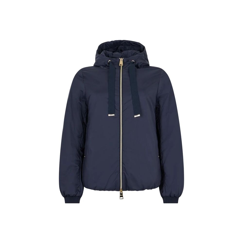 Herno Blaue Polyamid-Jacke in voller Länge