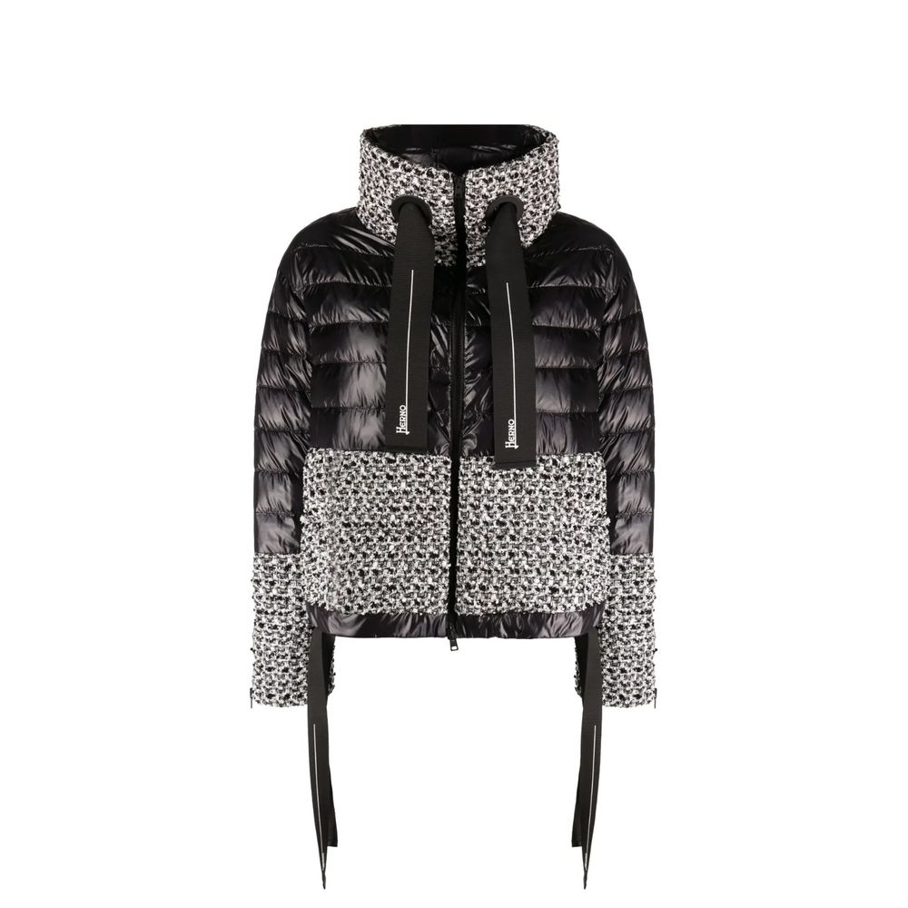 Herno Schwarze Polyamid-Jacke in voller Länge