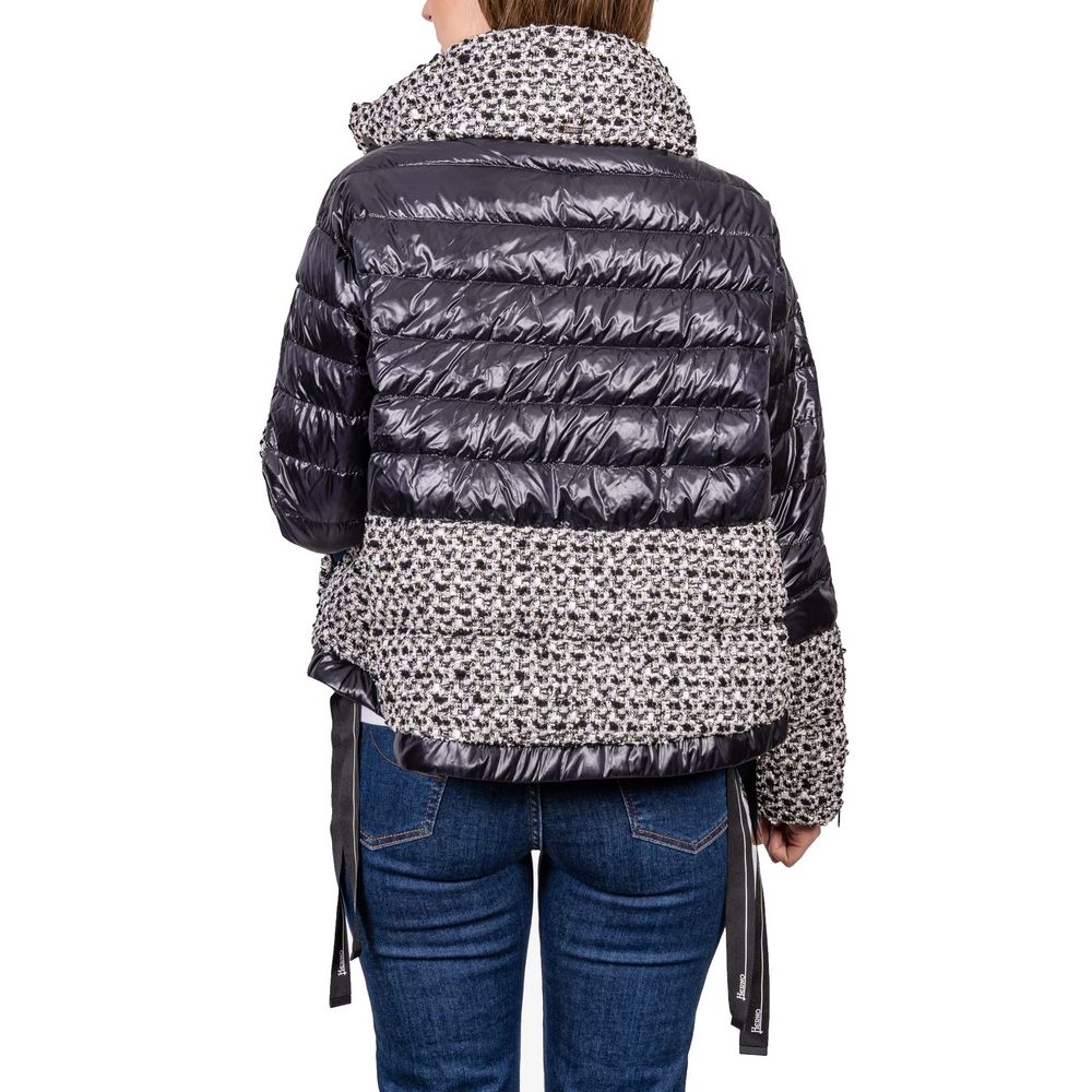 Herno Schwarze Polyamid-Jacke in voller Länge