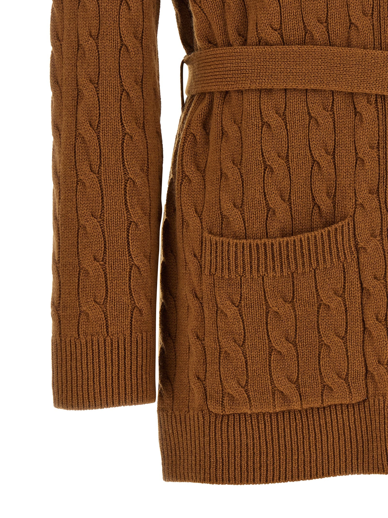 Valentino Garavani Brauner Kaschmir-Strickjacke