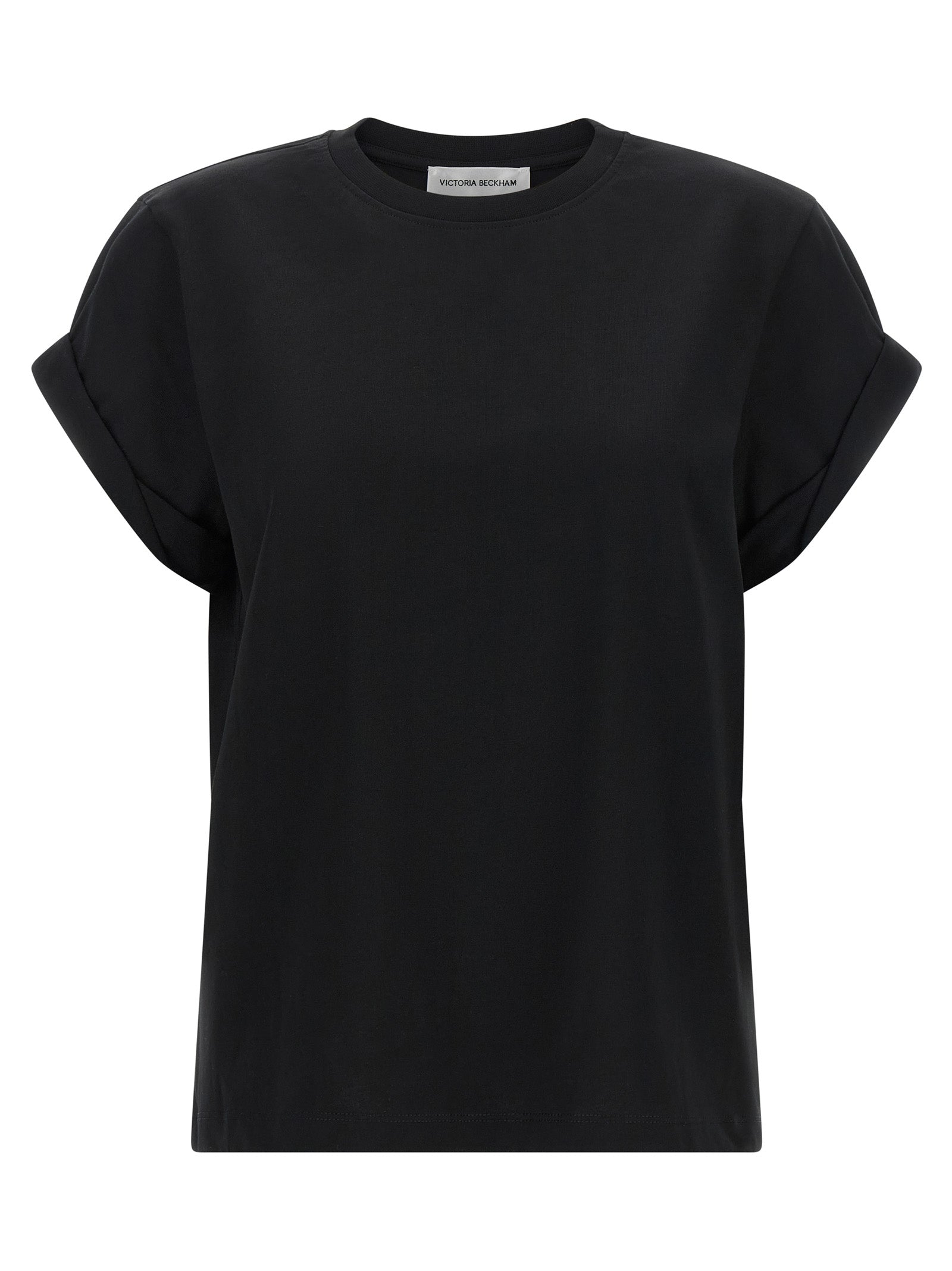 Victoria Beckham Schwarzes Baumwoll-T-Shirt