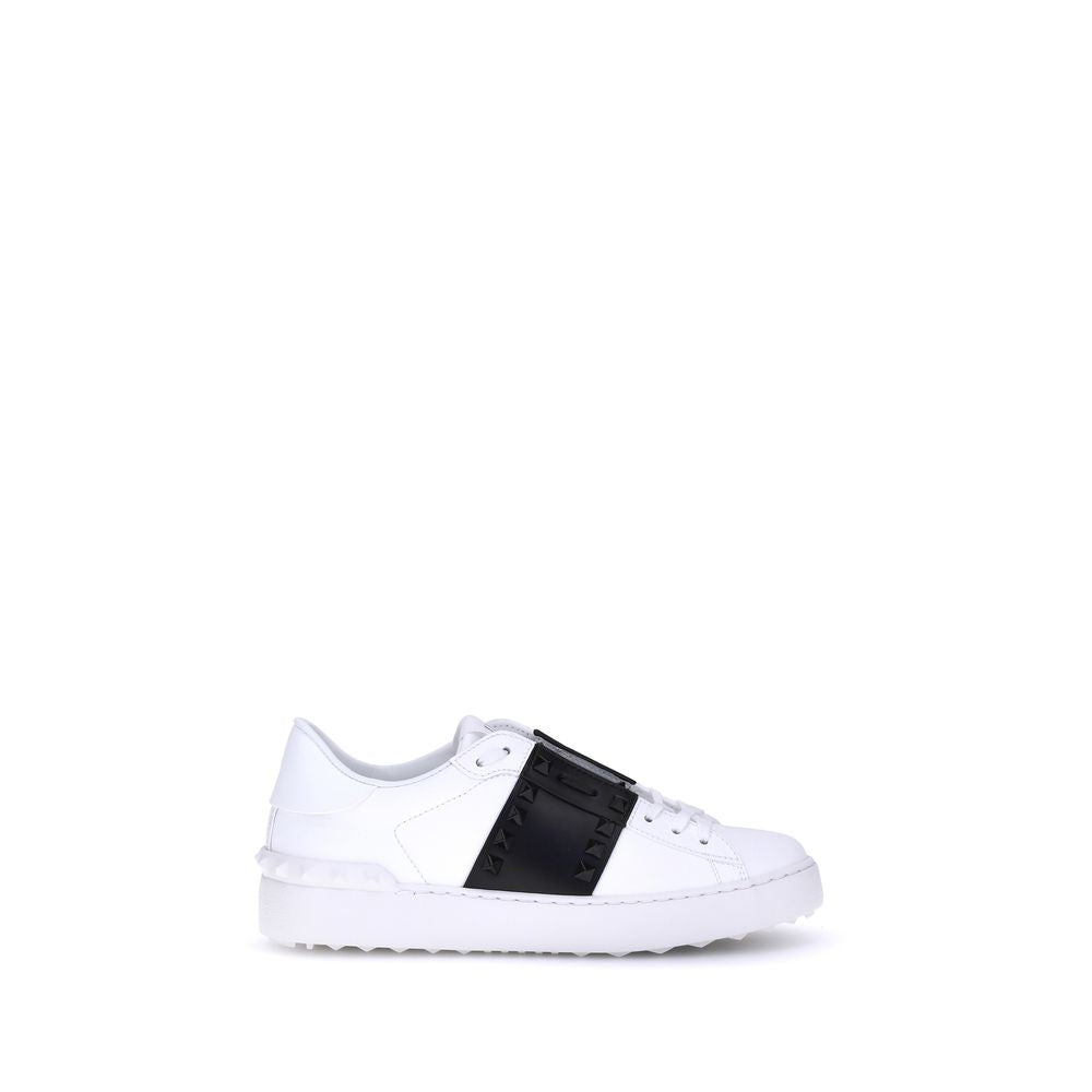 Valentino Garavani Weiße Low-Top-Sneaker aus Kalbsleder Bos Taurus