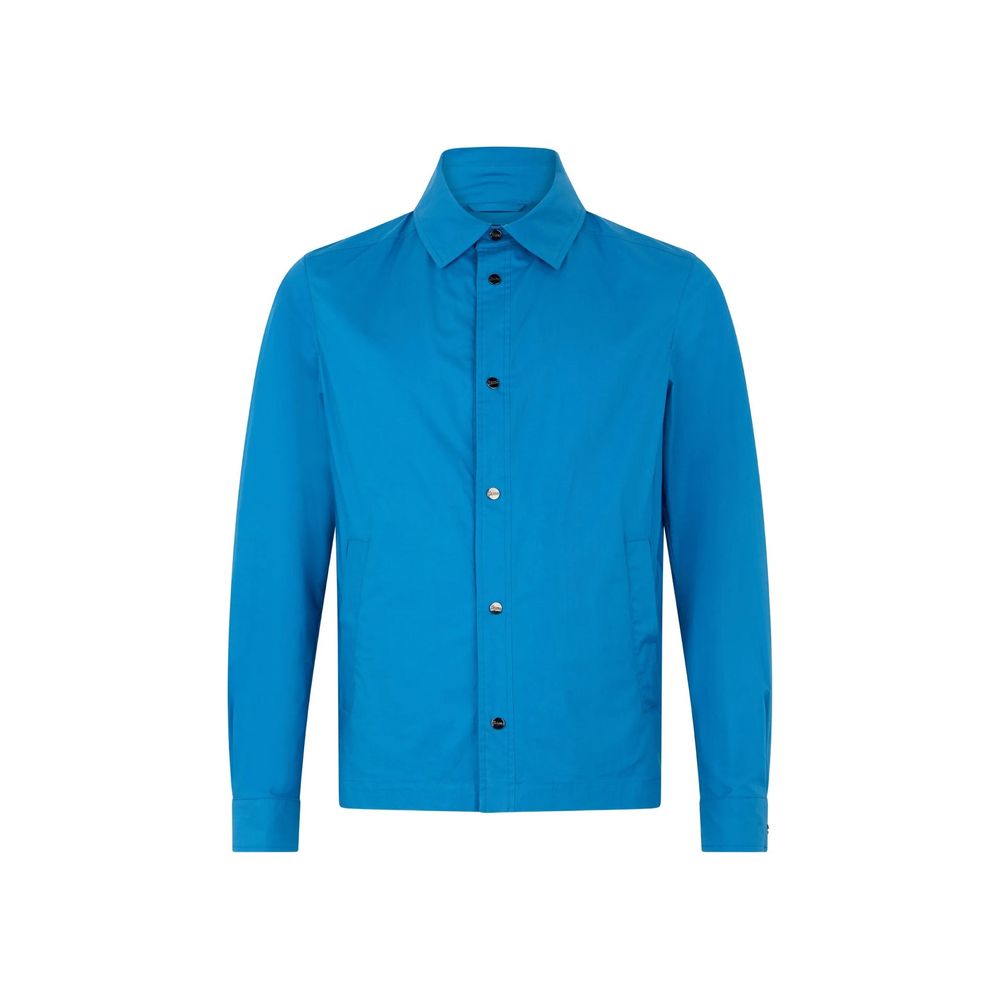 Herno Blaue Baumwolljacke in voller Länge