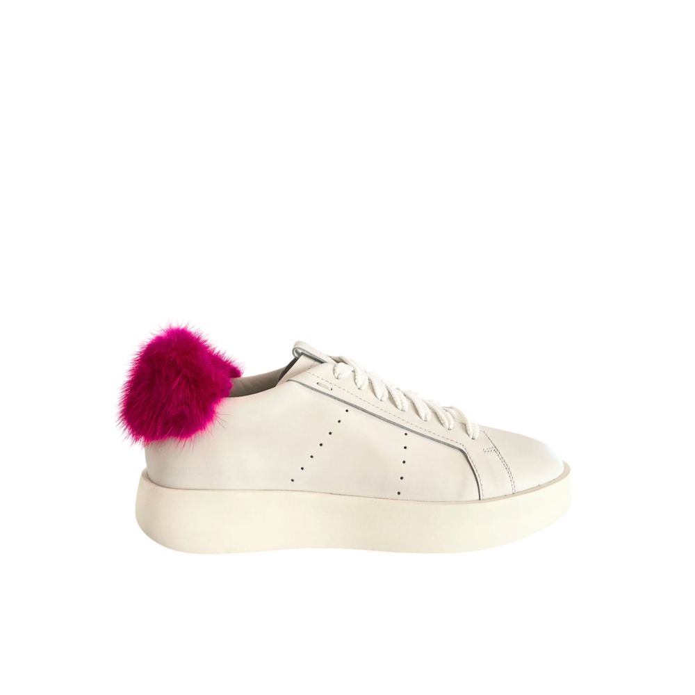 Santoni Weiße Leder-Sneaker für Damen
