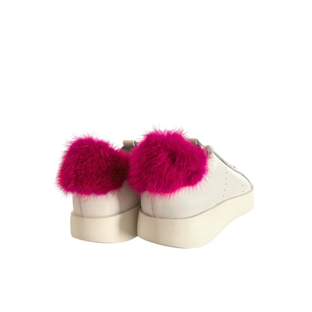 Santoni Weiße Leder-Sneaker für Damen