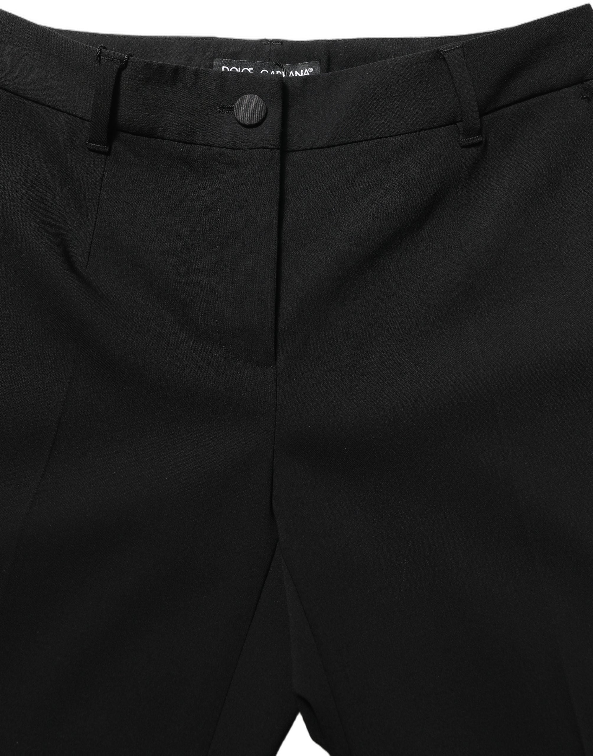 Dolce & Gabbana Schwarze High-Waist Straight Leg Hose