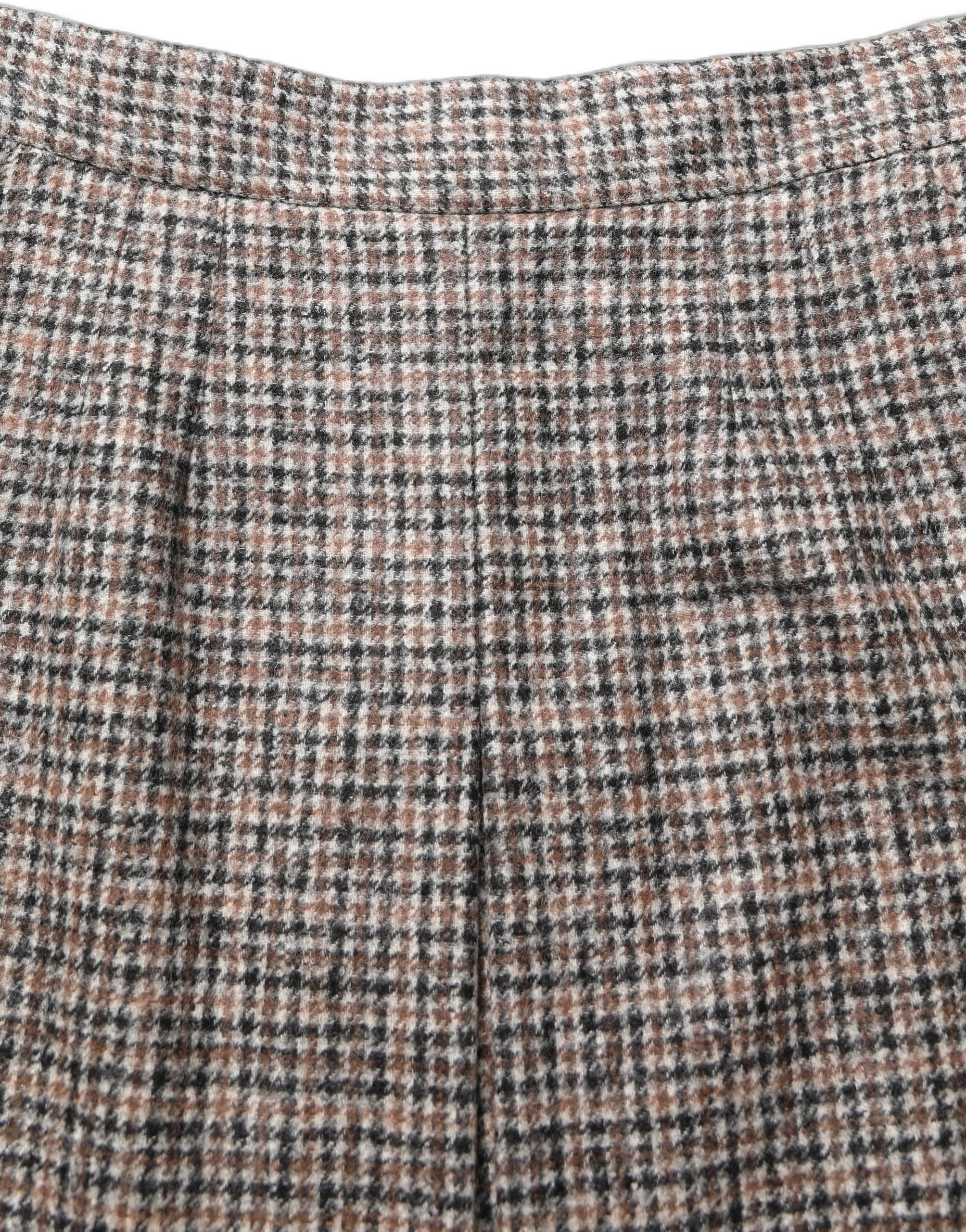 Dolce & Gabbana Brauner Tweed-Minirock mit hoher Taille und A-Linie