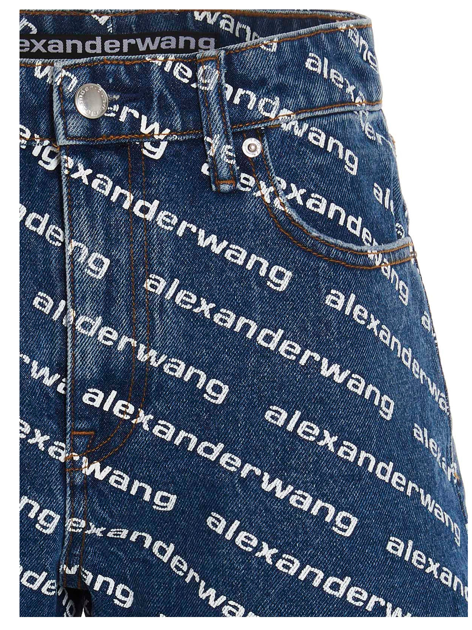 DENIM X ALEXANDER WANG Blaue Baumwoll-Bermudashorts