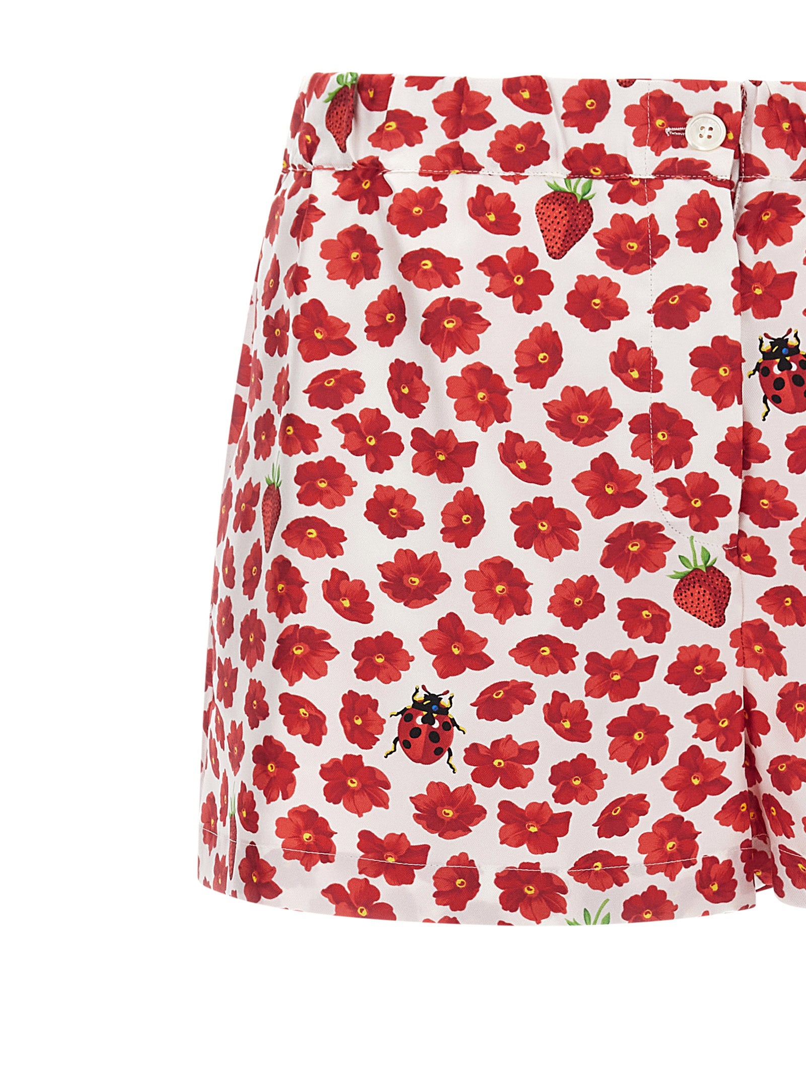 Versace Mehrfarbige Cargo-Shorts aus Seide