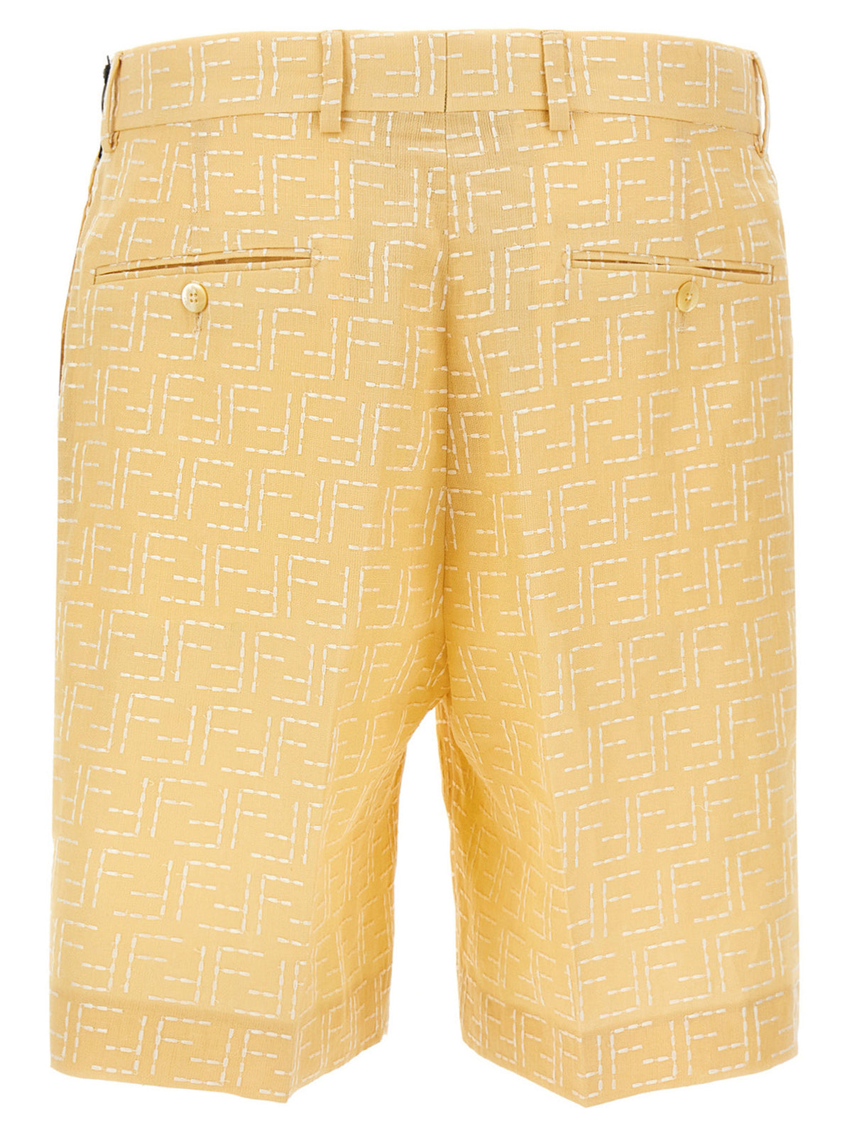 Fendi Zweifarbige Leinen-Bermudashorts