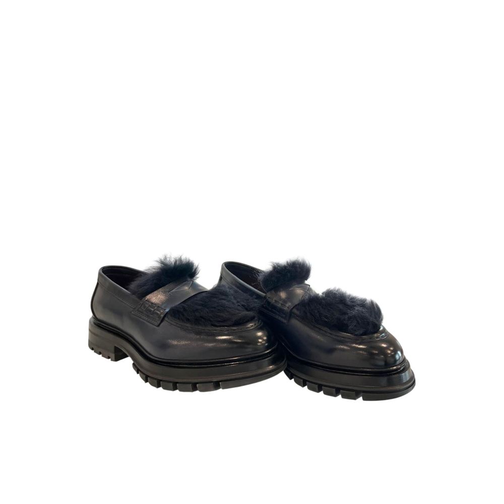 Santoni Blaue Mokassins aus Leder für Herren