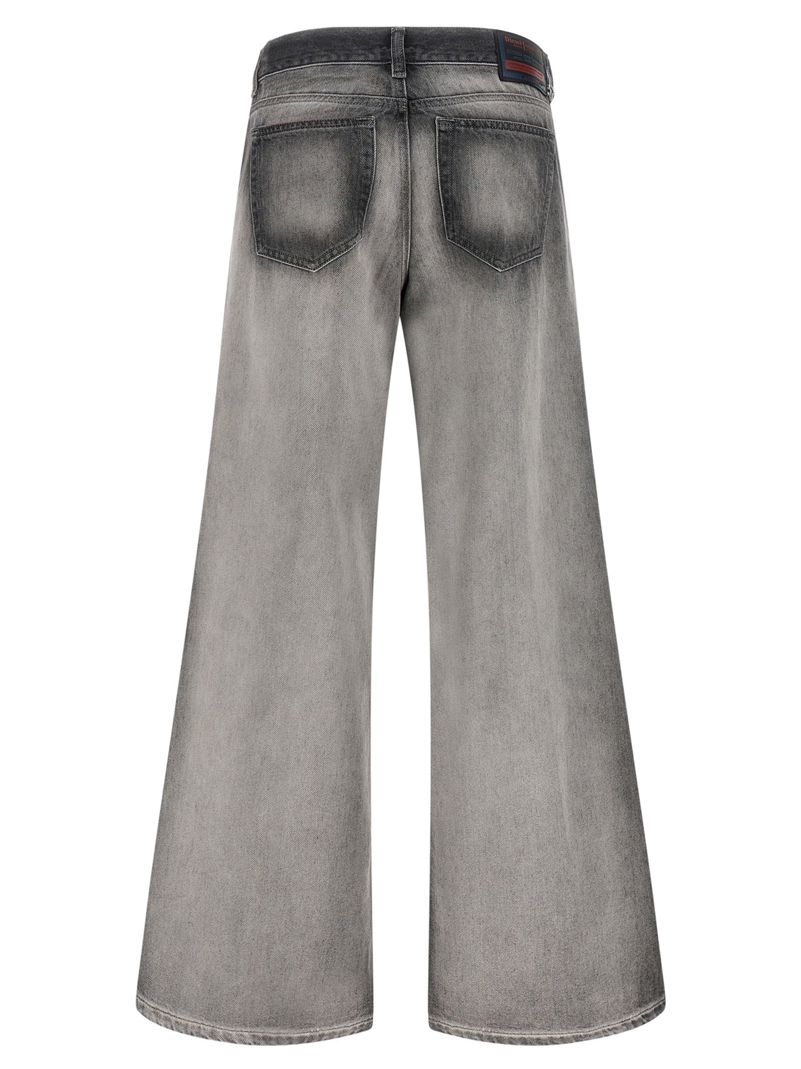 Diesel Graue Baumwoll-Jeans mit Schlag