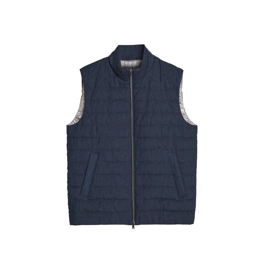 Herno Blaue Leinen-Weste