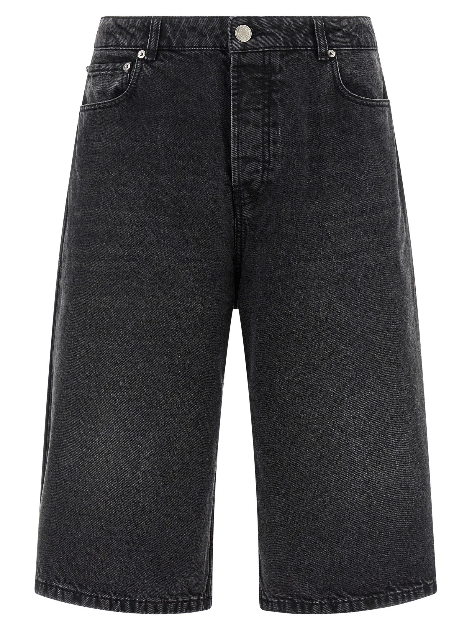 Ami Paris Schwarze Baumwoll-Bermudashorts