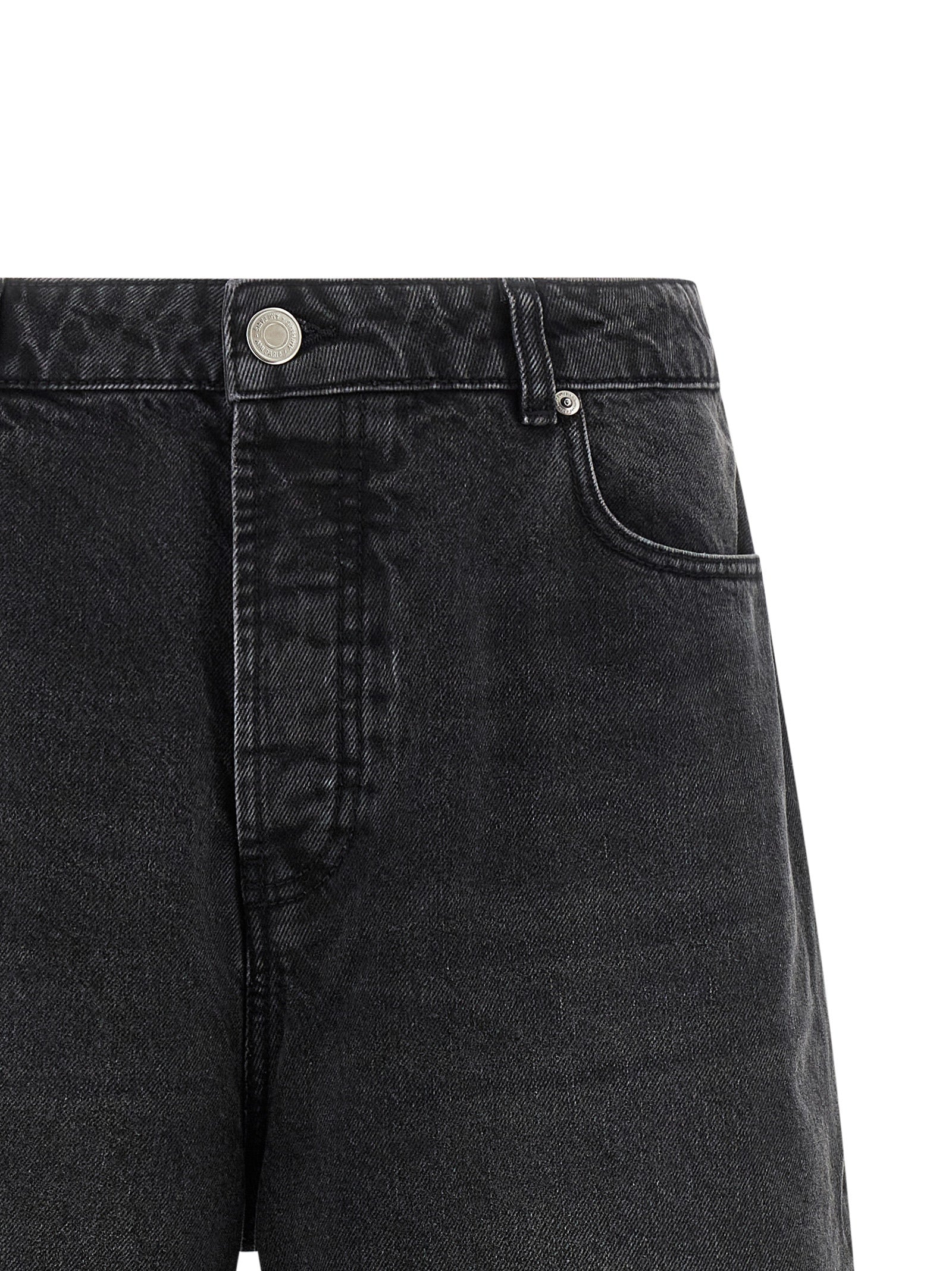 Ami Paris Schwarze Baumwoll-Bermudashorts