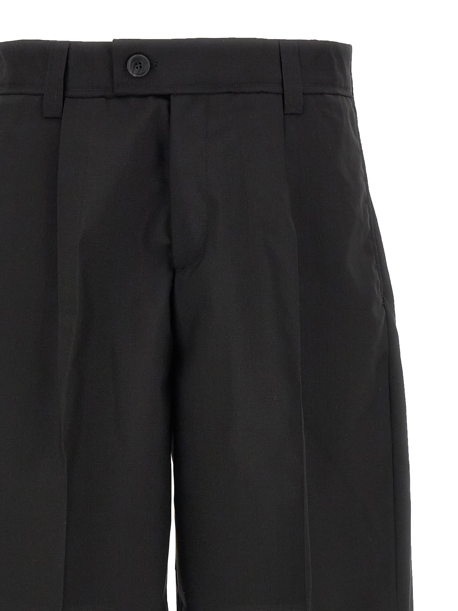 MFPEN Schwarze Woll-Bermudashorts