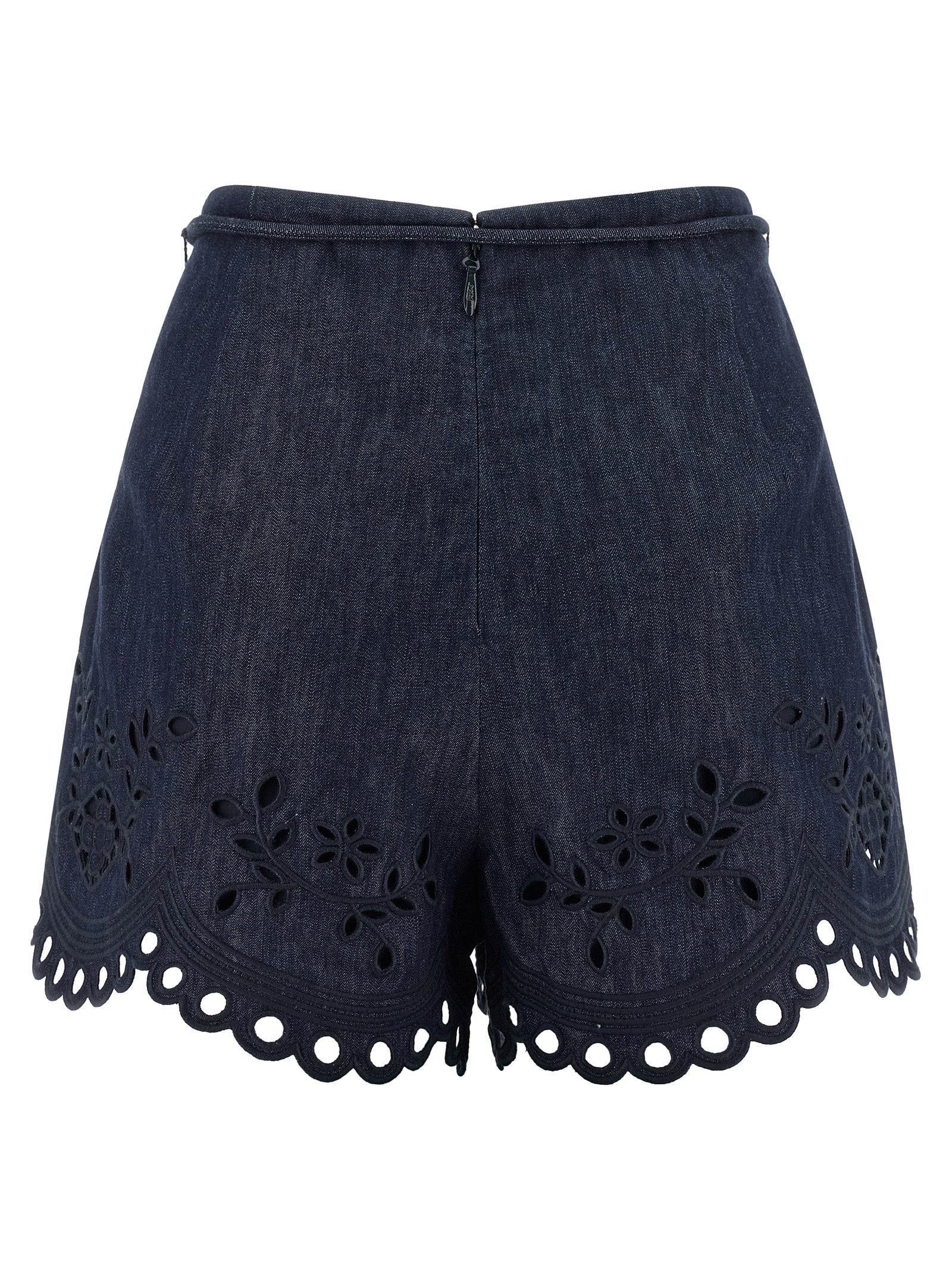 Zimmermann Blaue Baumwoll-Bermudashorts