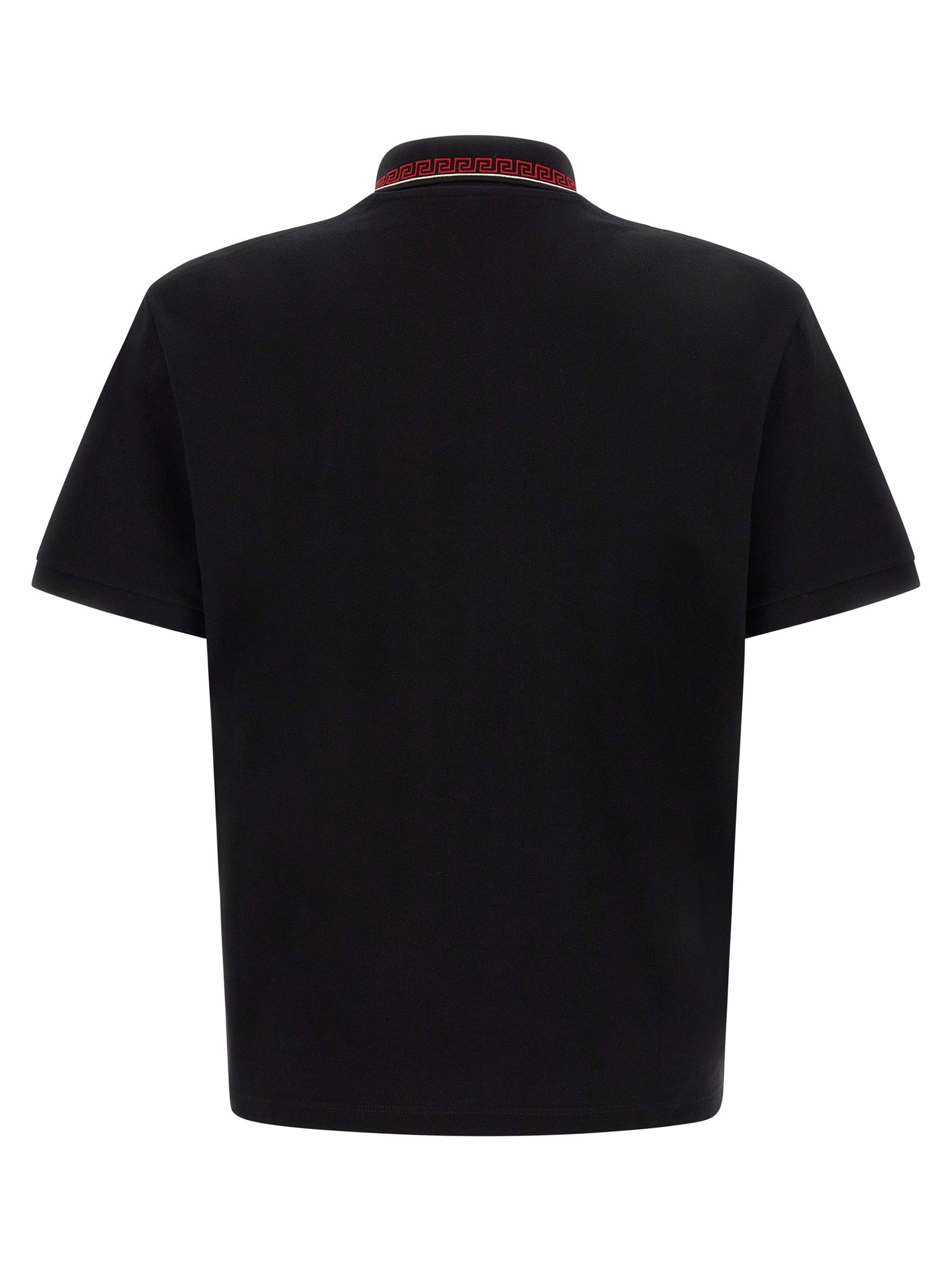 Versace Schwarzes Baumwoll-Poloshirt