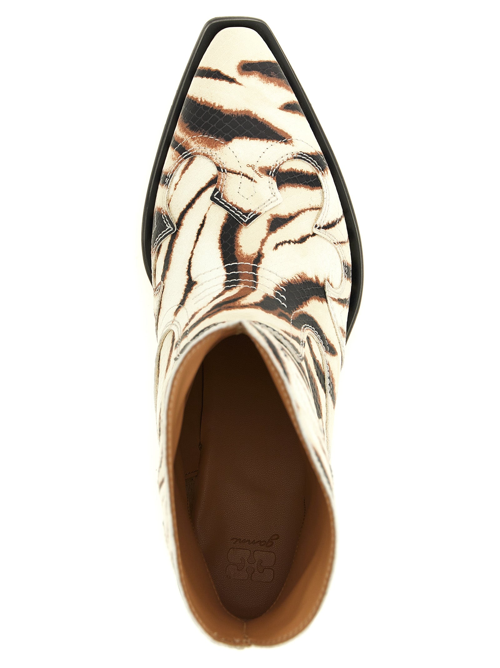 Ganni Beige Chelsea Boots aus Polyester