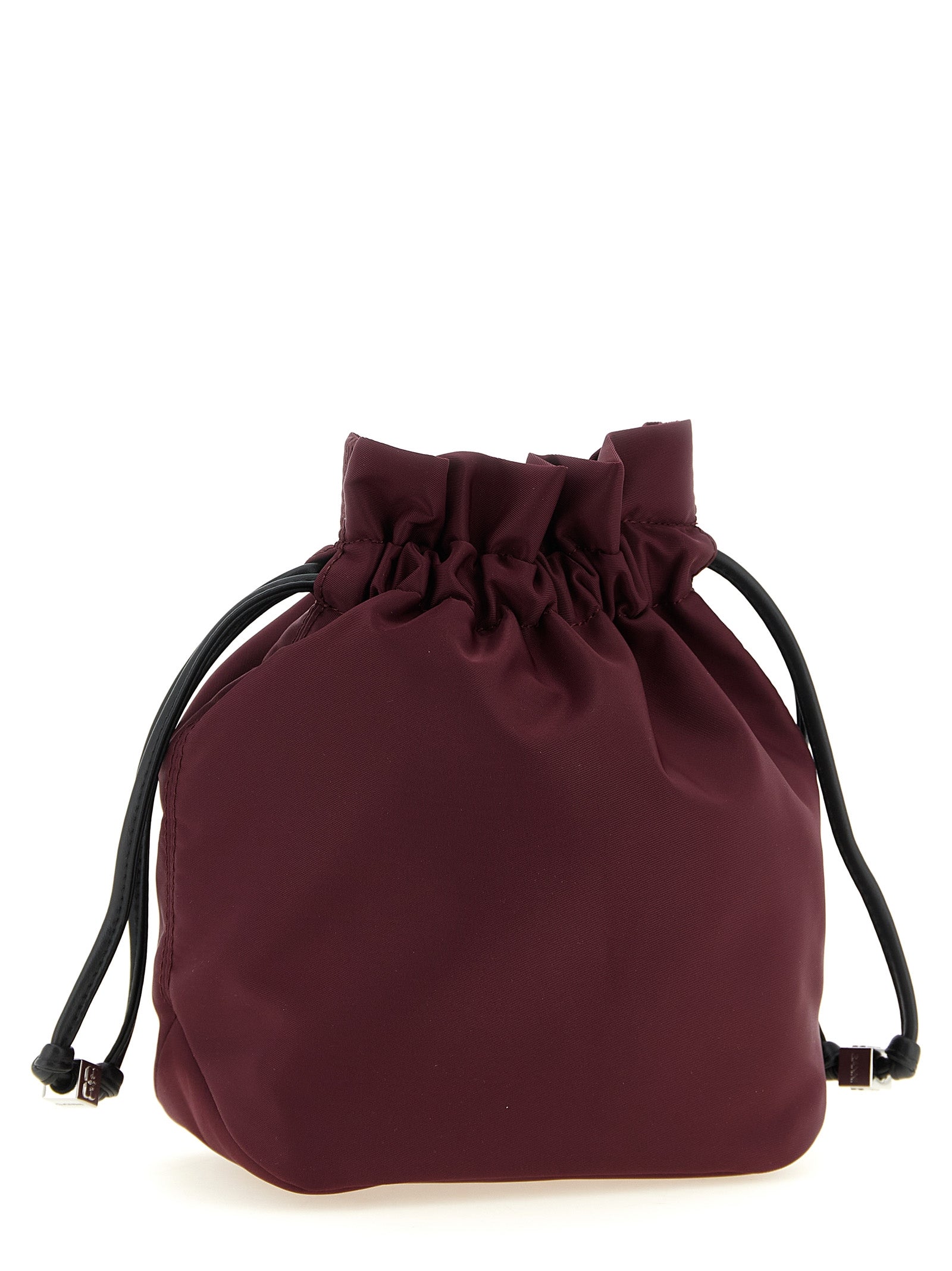 Ganni Clutch Bag aus recyceltem Polyamid in Bordeaux
