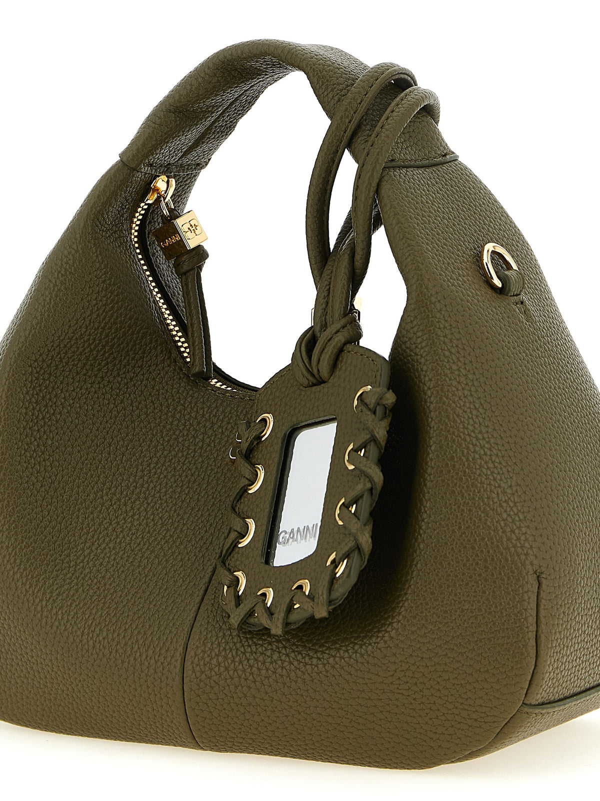 Ganni Zweifarbige Handtasche aus Polyester