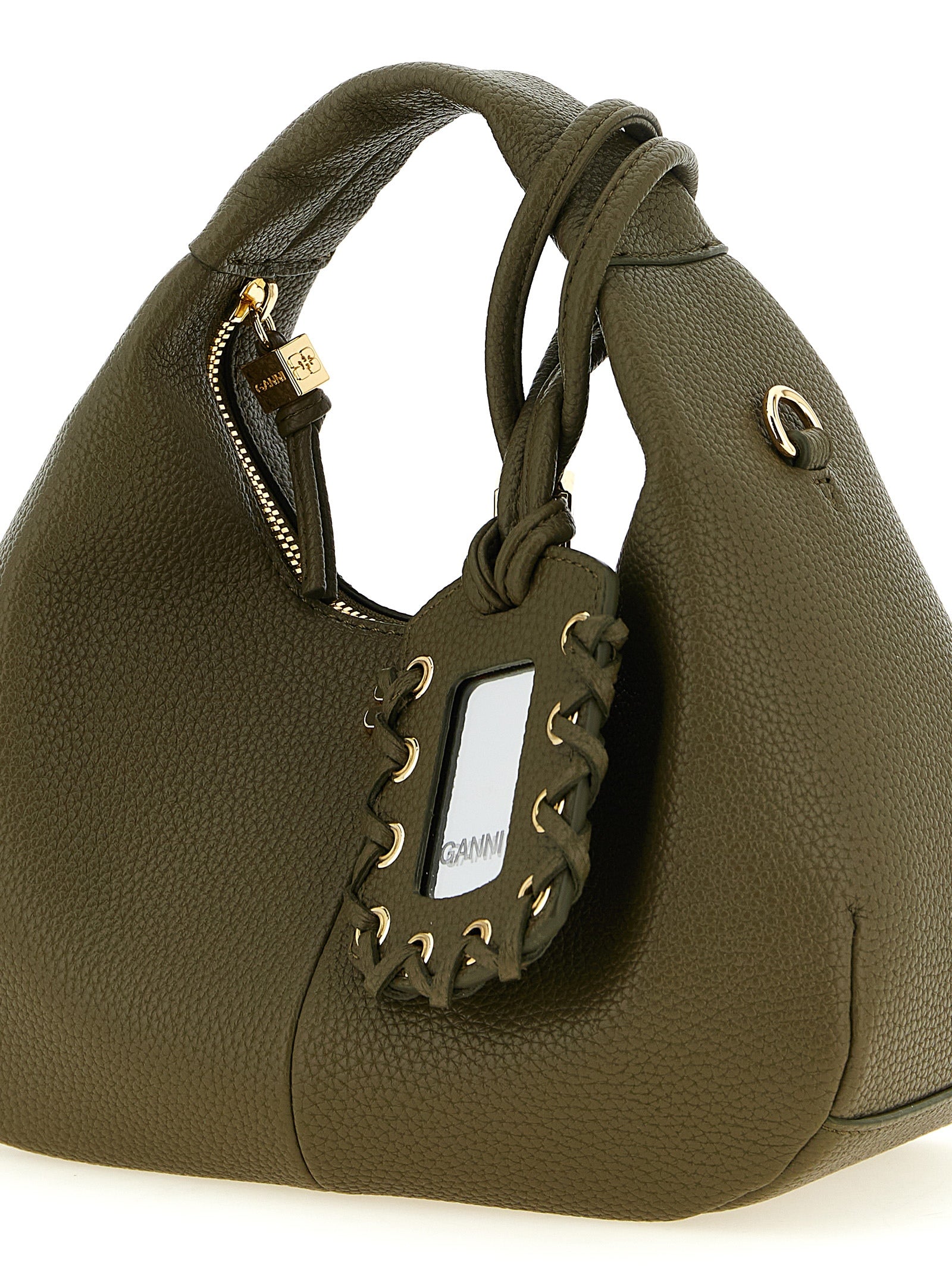 Ganni Zweifarbige Handtasche aus Polyester