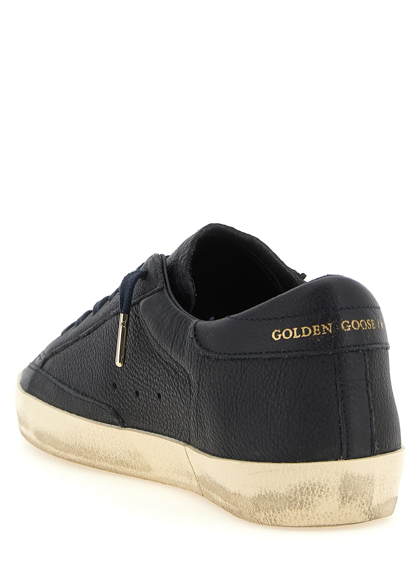 Golden Goose Blaue Sneaker aus Rindsleder