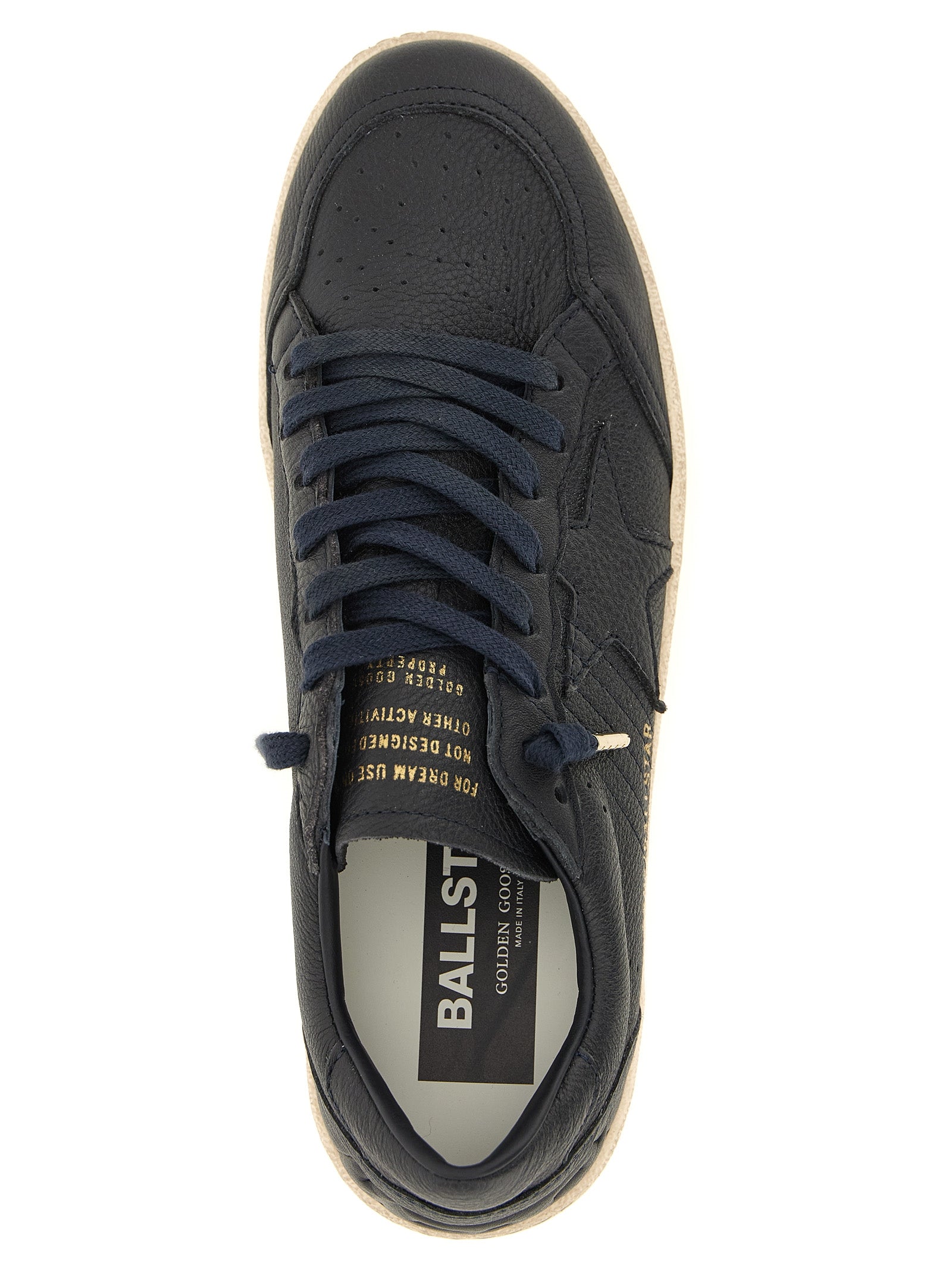 Golden Goose Blaue Sneaker aus Rindsleder
