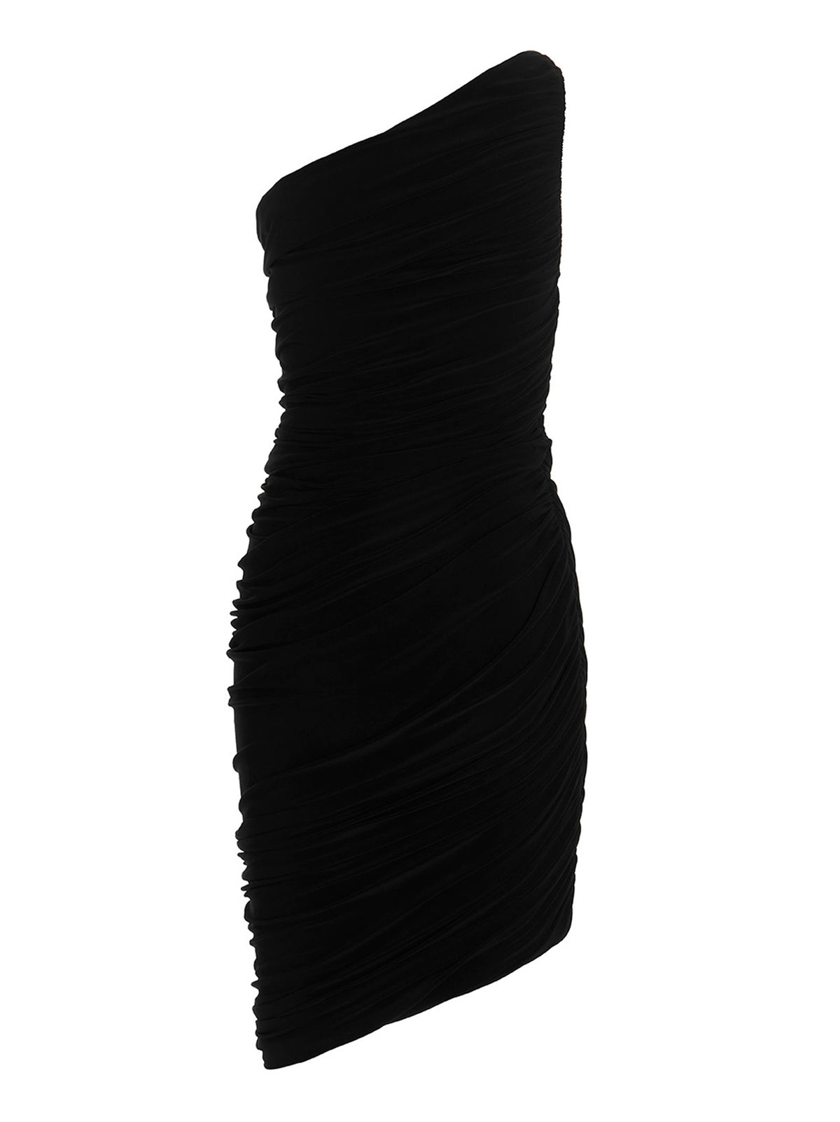 Norma Kamali Schwarzes Polyester-Kurzkleid