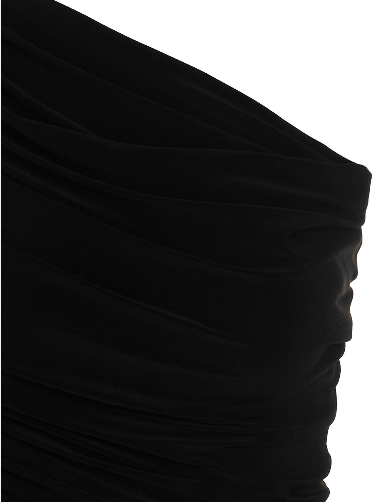 Norma Kamali Schwarzes Polyester-Kurzkleid
