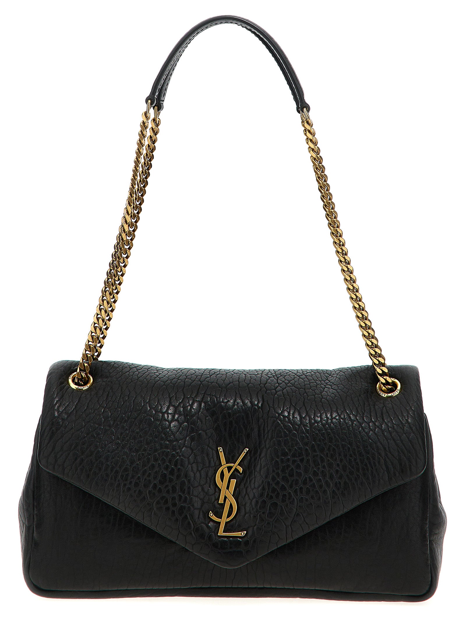 Saint Laurent Schwarze Leder Umhängetasche