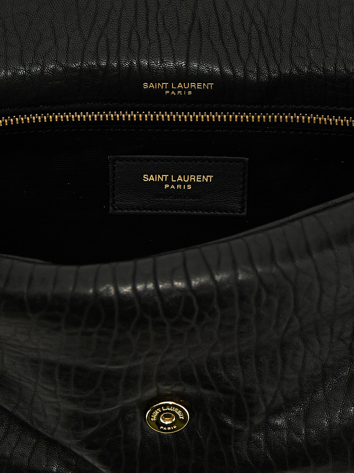 Saint Laurent Schwarze Leder Umhängetasche