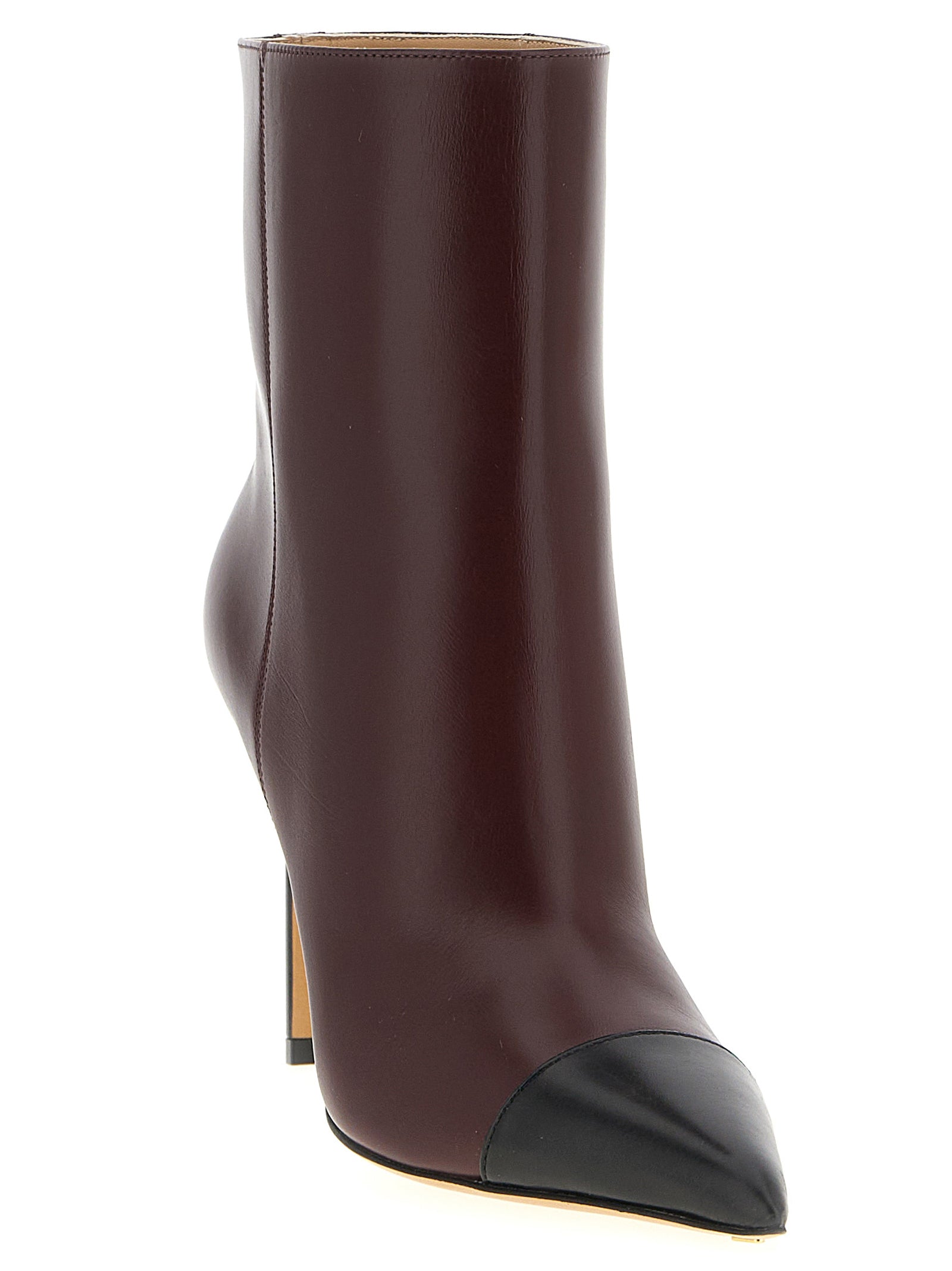 Francesco Russo Ankle Boots in Bordeaux Goatskin
