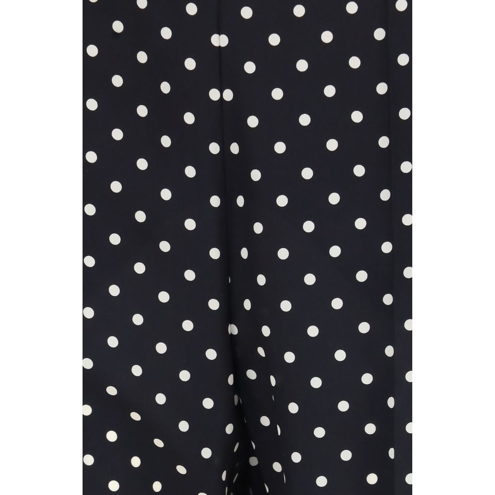 Valentino Garavani Schwarze Seiden-Cropped-Hose
