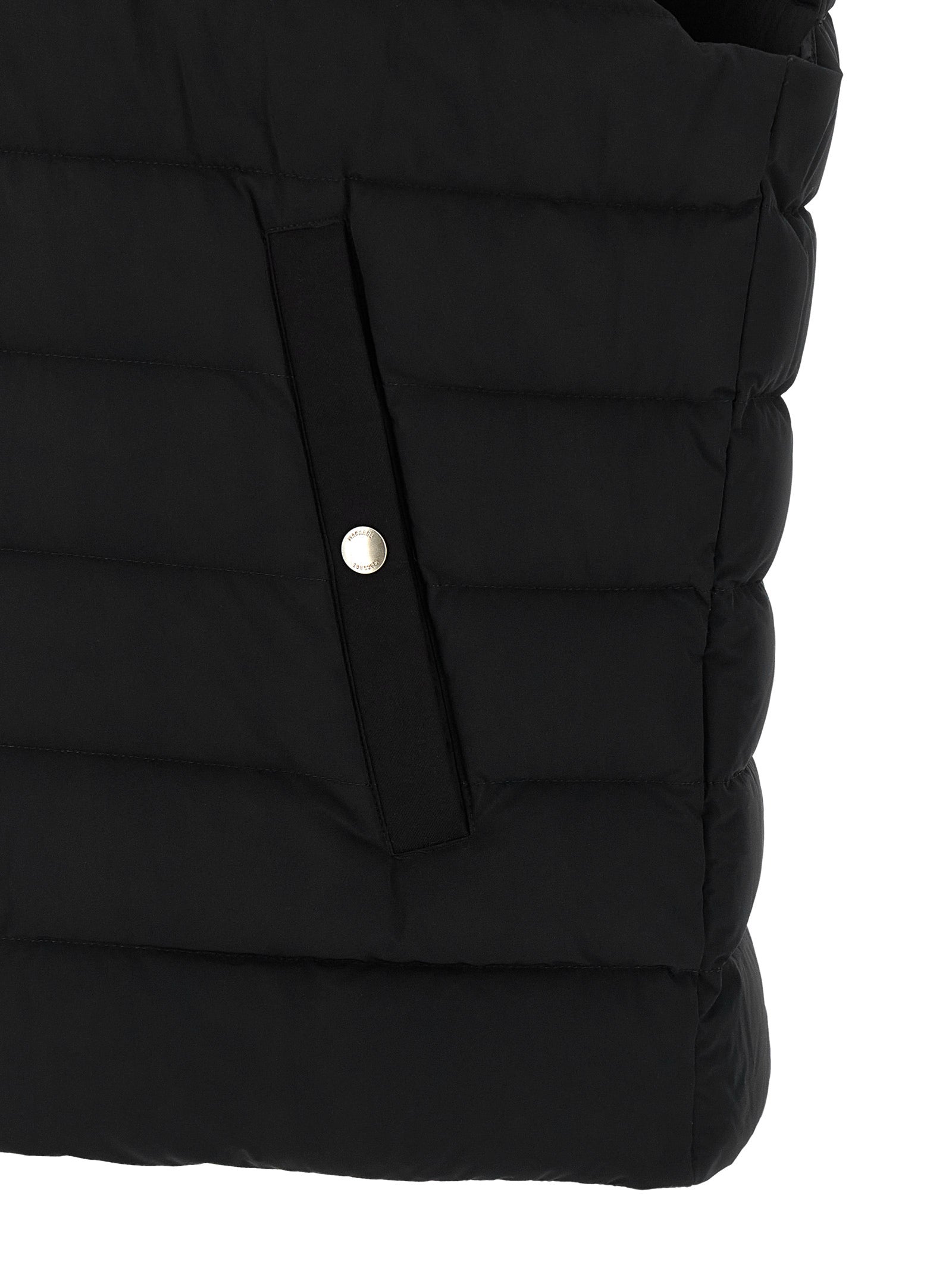 Mackage Schwarze ärmellose Nylon-Jacke