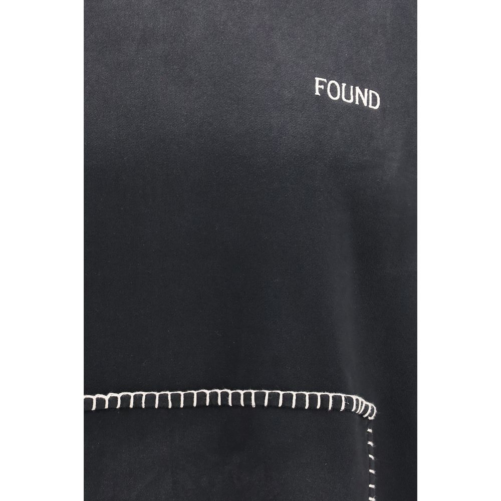 FOUND Schwarzer Baumwoll-Sweatshirt