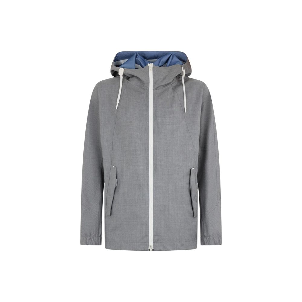 Herno Graue Jacke aus reiner Schurwolle