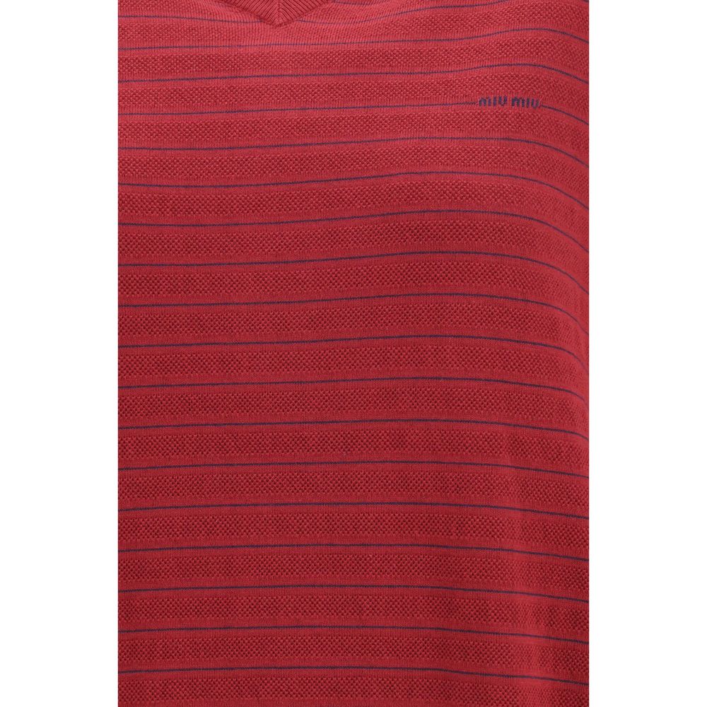 Miu Miu Sweatshirt aus Baumwolle in Bordeaux