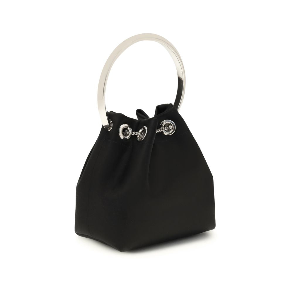 Jimmy Choo Schwarze Baumwoll-Umhängetasche